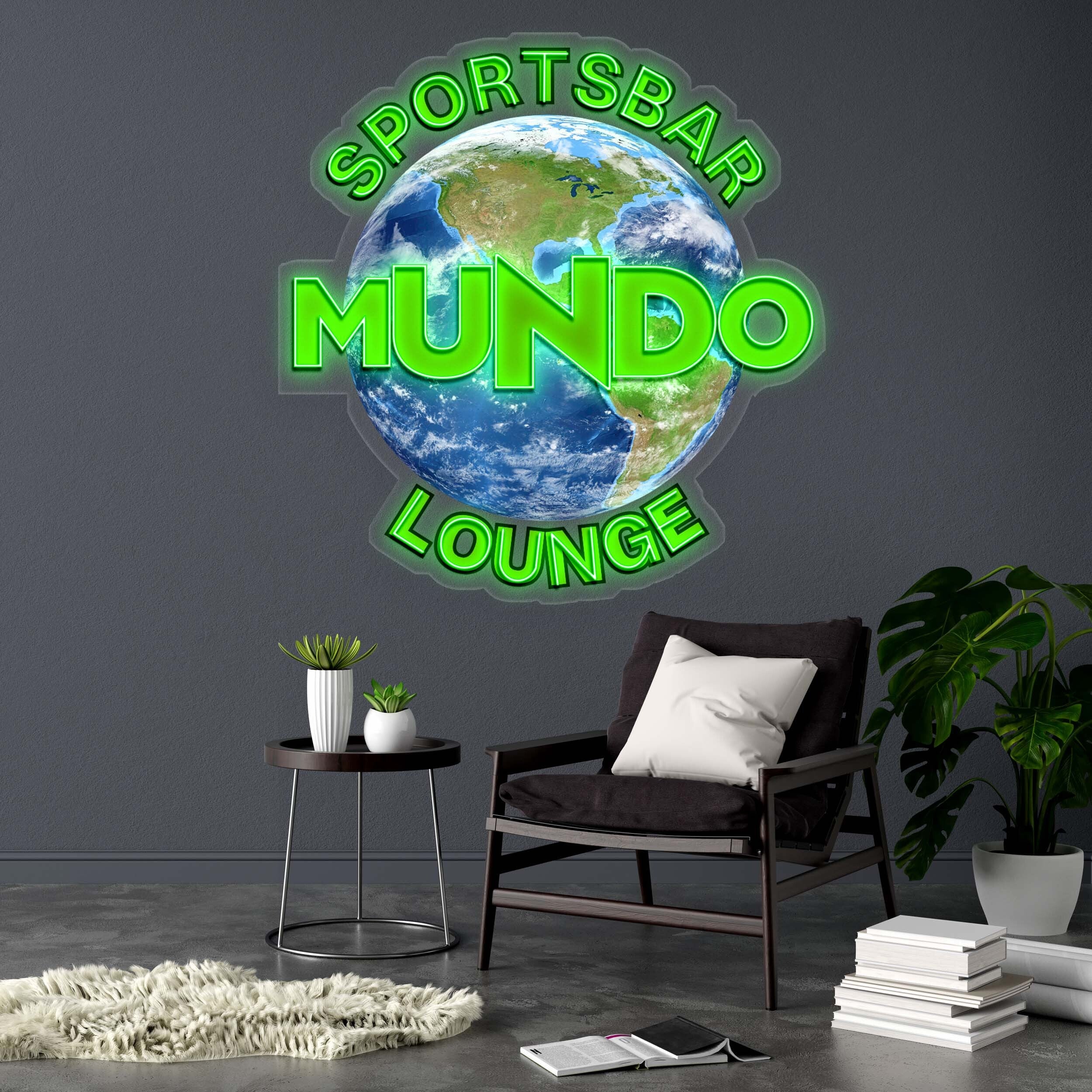SPORTSBAR MUNDO LOUNGE - Premium Neon Artwork
