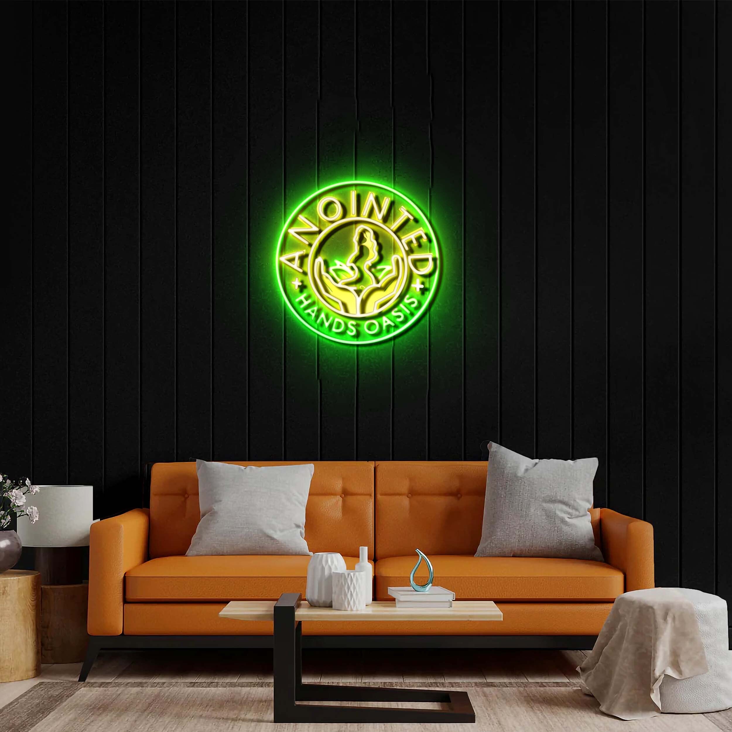 Anointed Hands Oasis - Premium Neon Artwork
