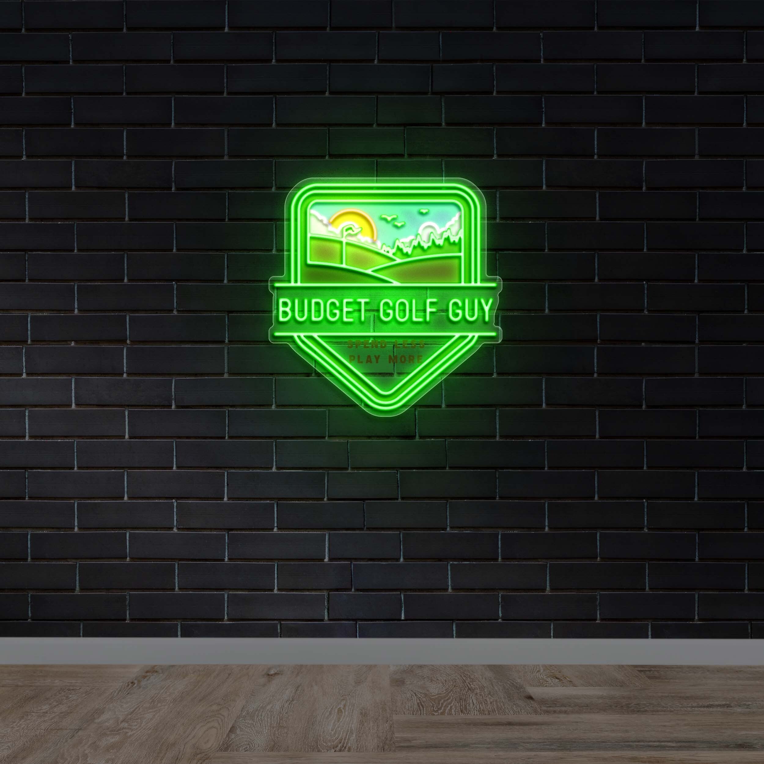 Budget Golf Guy - Premium Neon Artwork