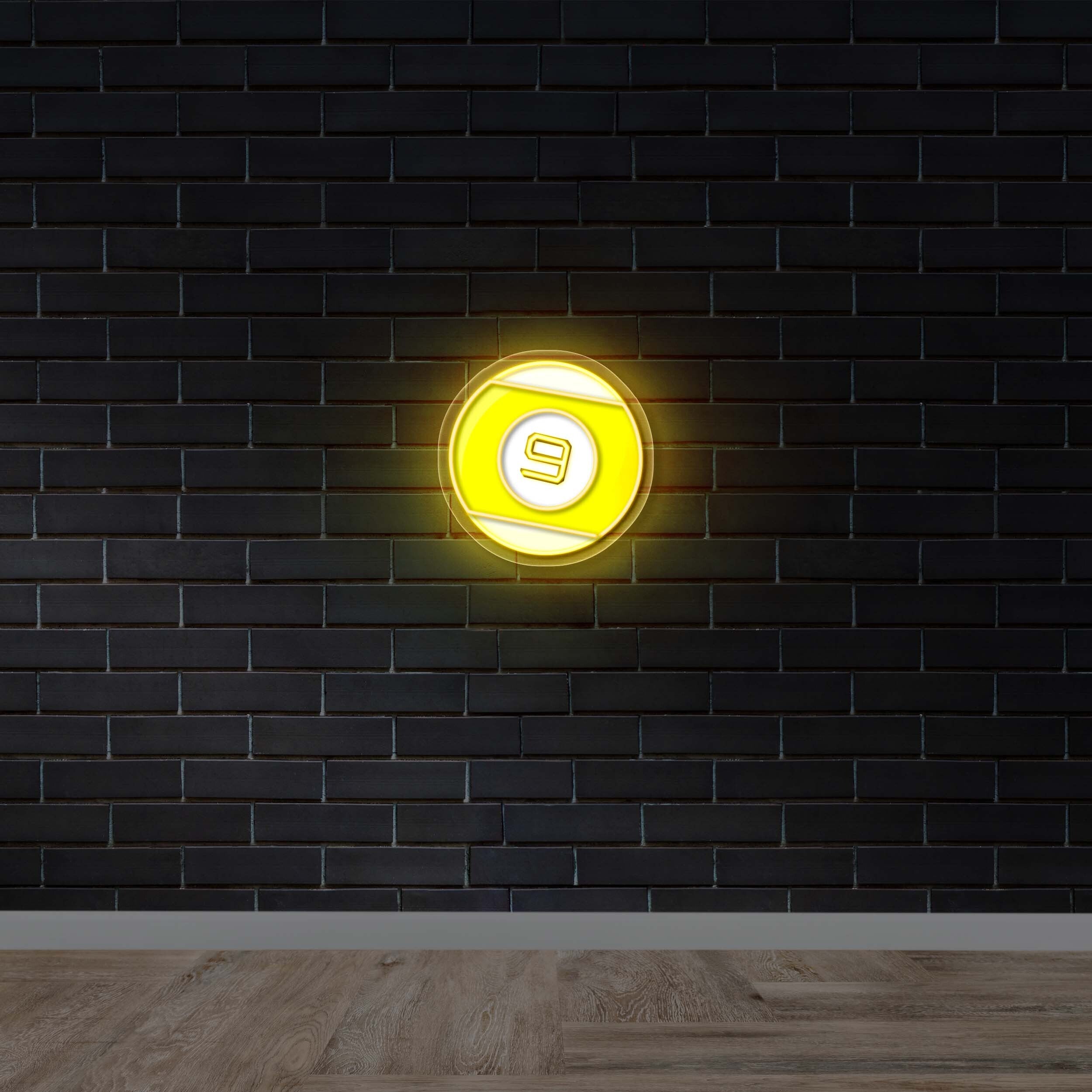 9 ball - Premium Neon Artwork