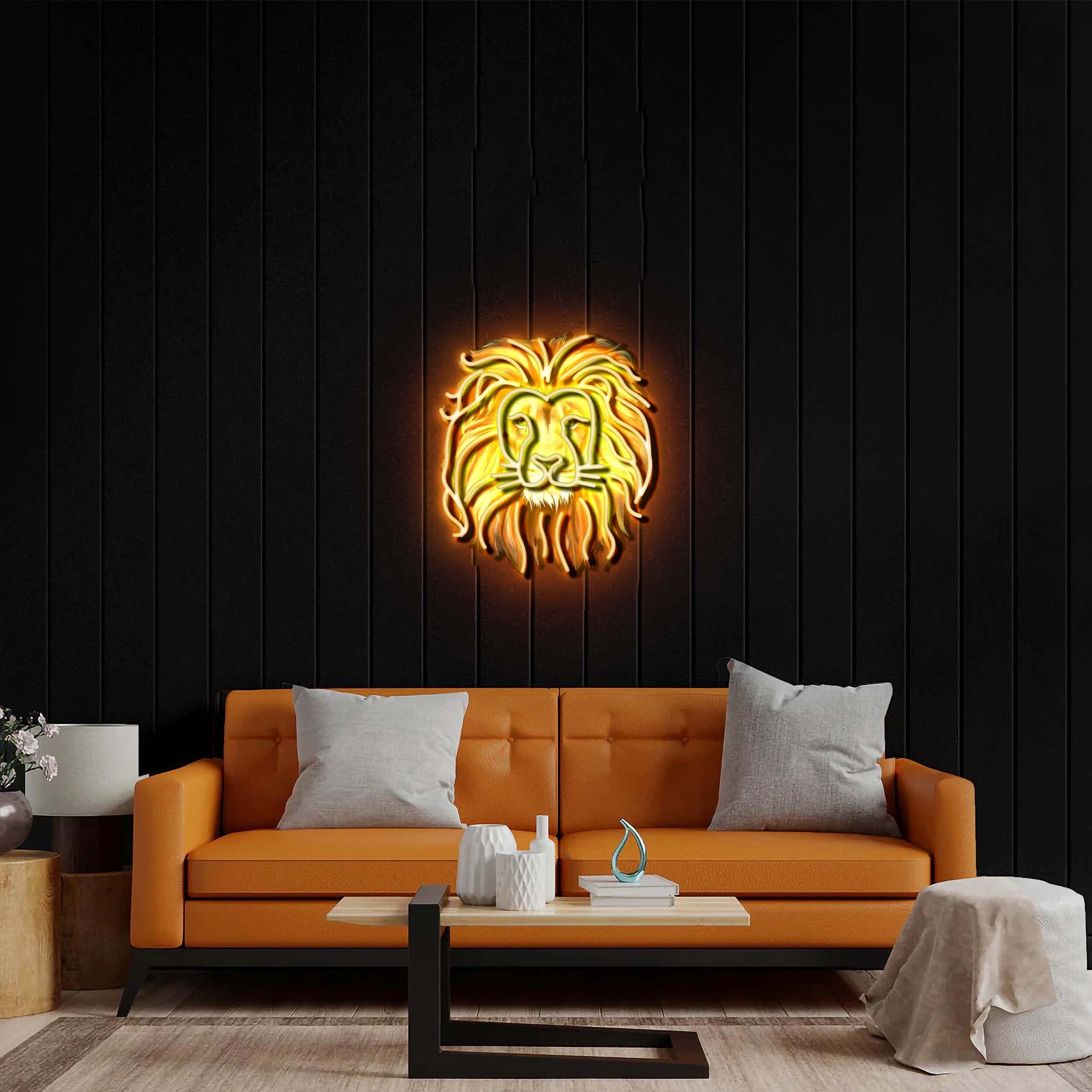 Lion Head - Premium Neon Artwork