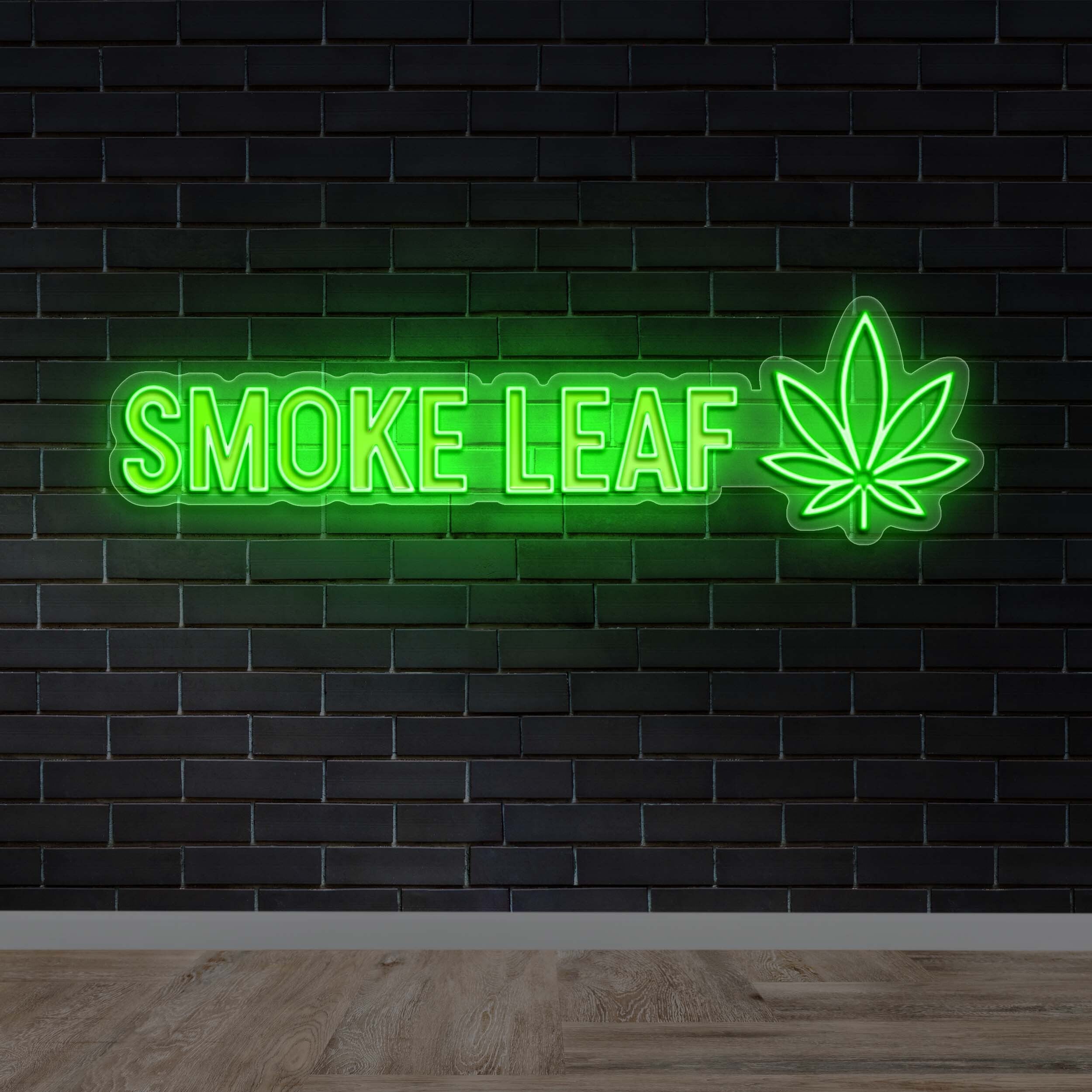 SMOKE LEAF - Premium Neon Artwork