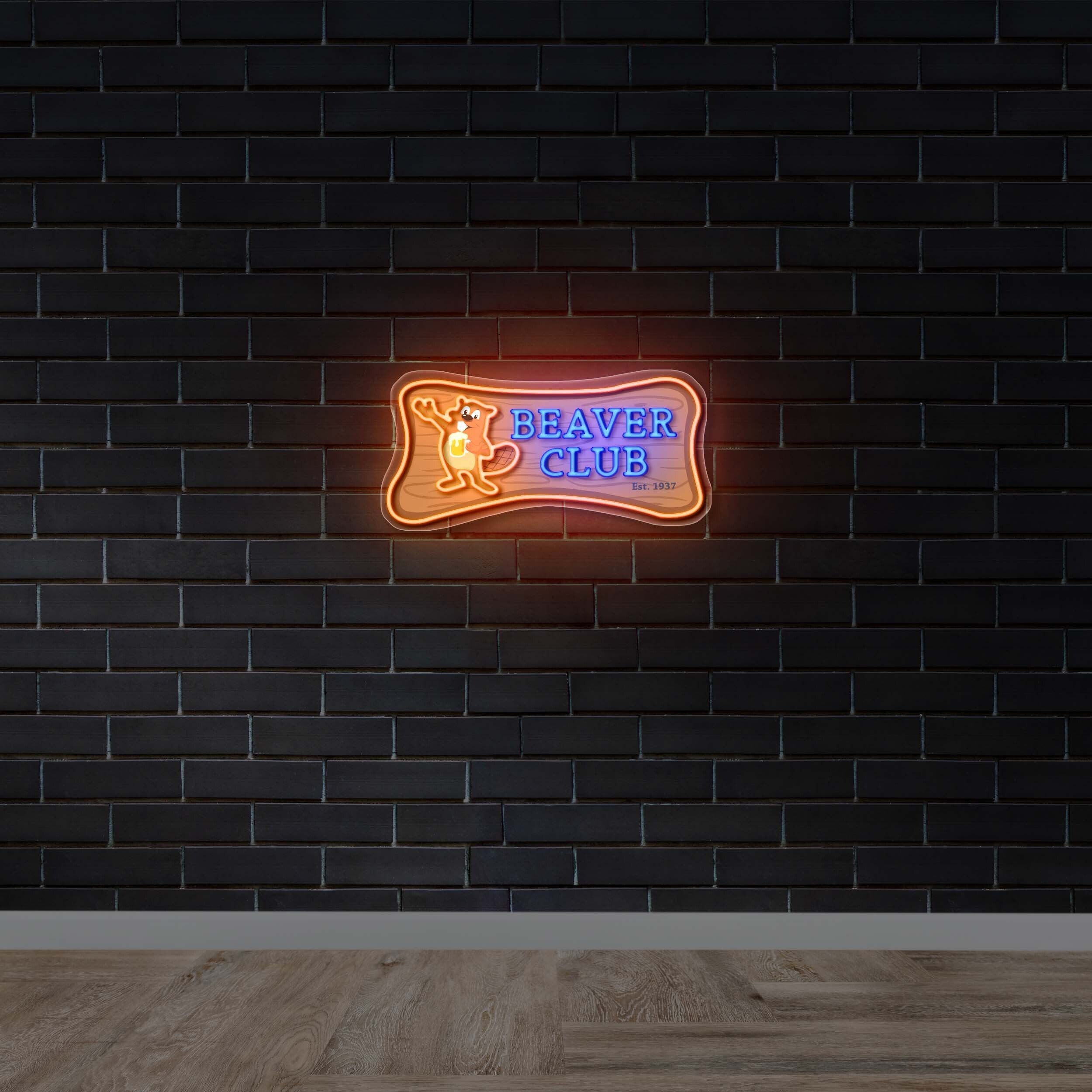 Beaver Club - Premium Neon Artwork