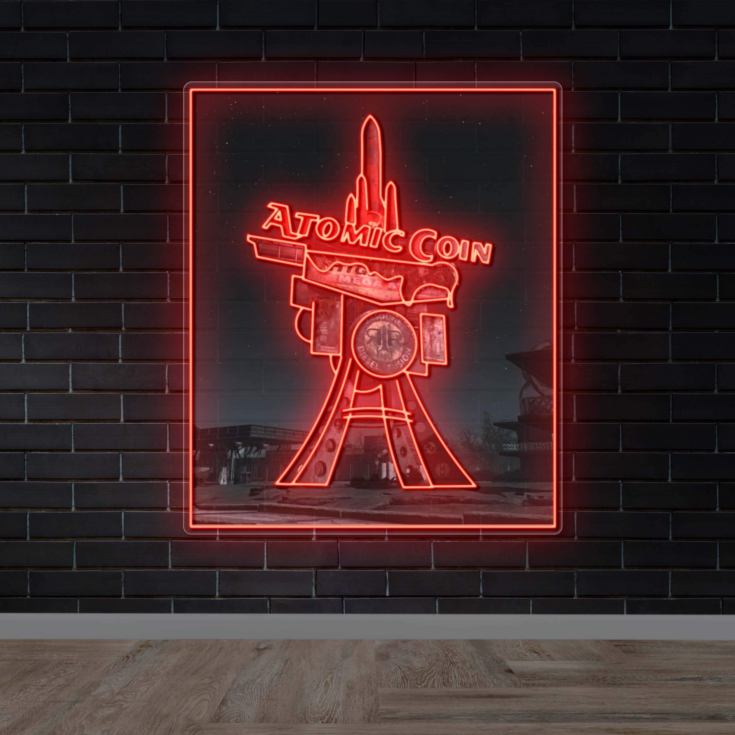 Atomic Coin - Premium Neon Artwork