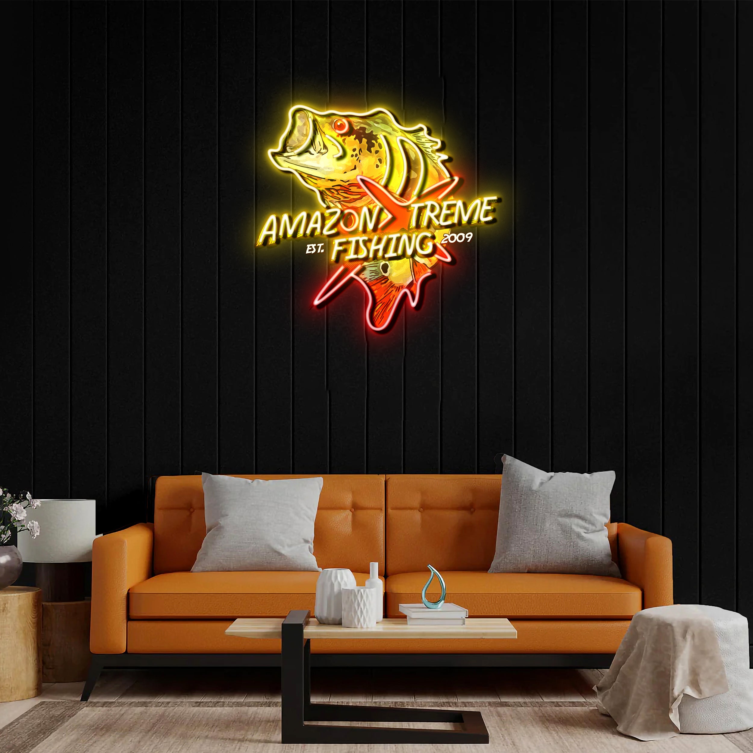 Amazon Extreme Fishing - Premium Neon Artwork