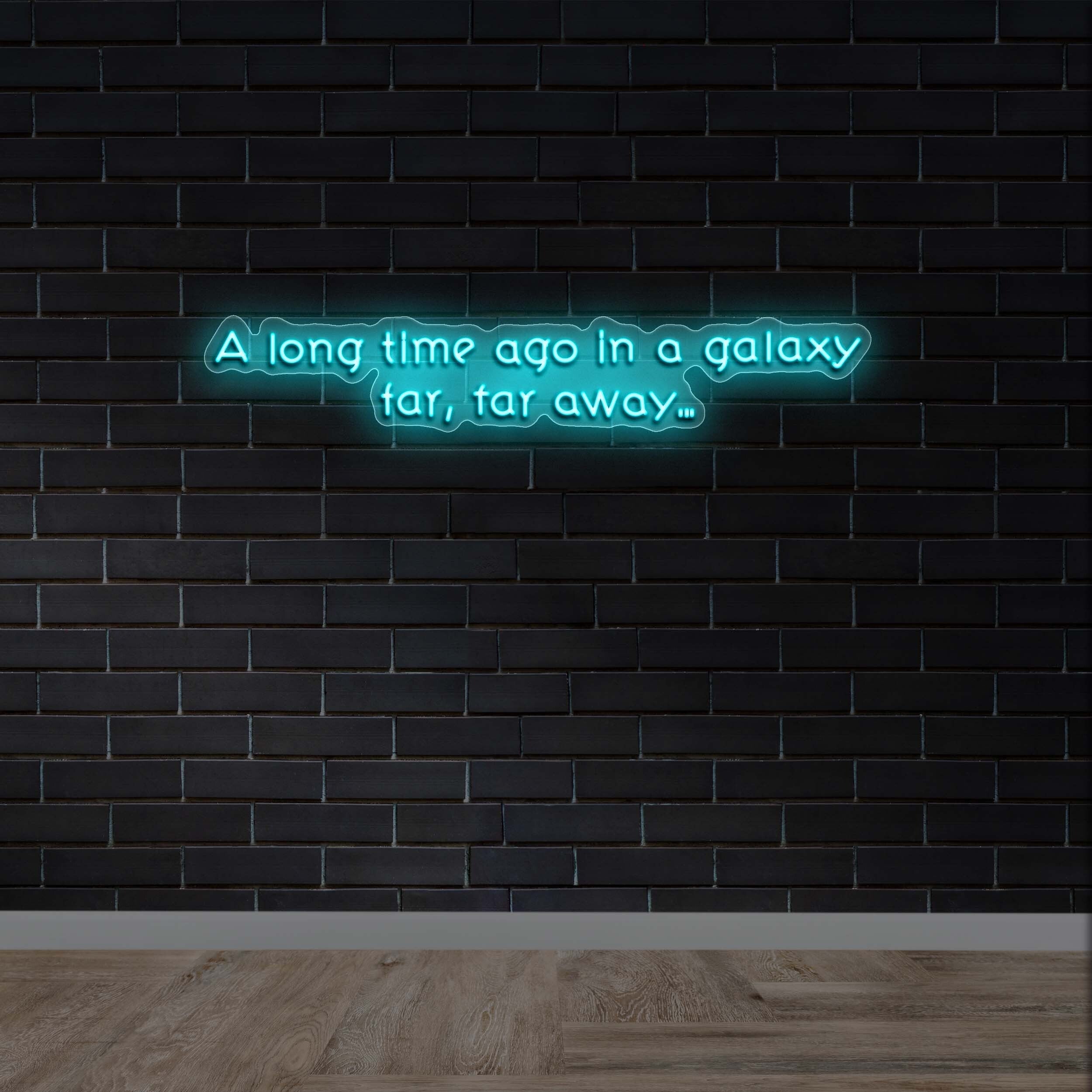 A Long Time Ago in a Galaxy Far, Far Away (Rio font version 2) - Premium Neon Artwork