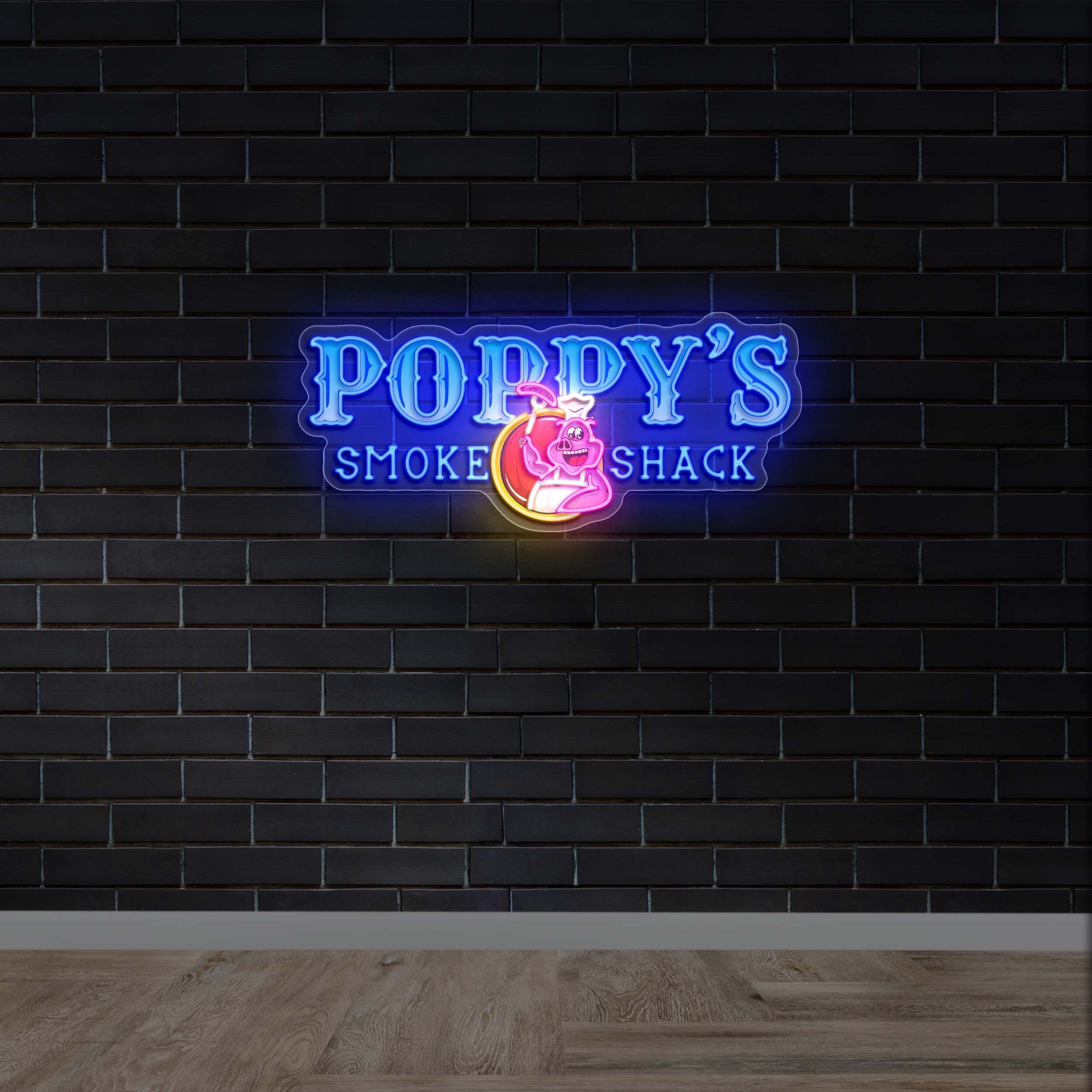 Poppy's Smoke Shack - Premium Neon Artwork