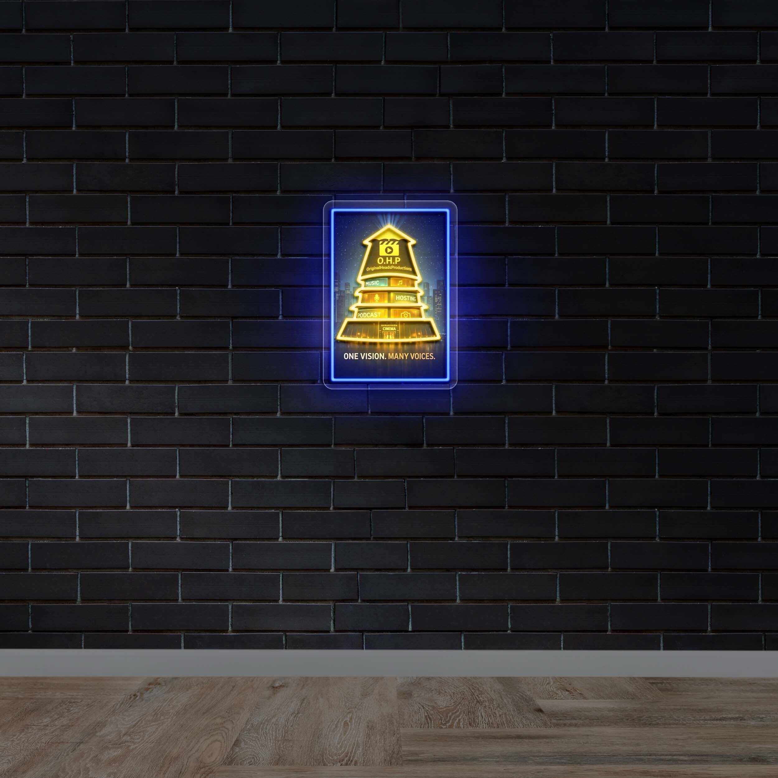 Original Hustle Productions - Premium Neon Artwork