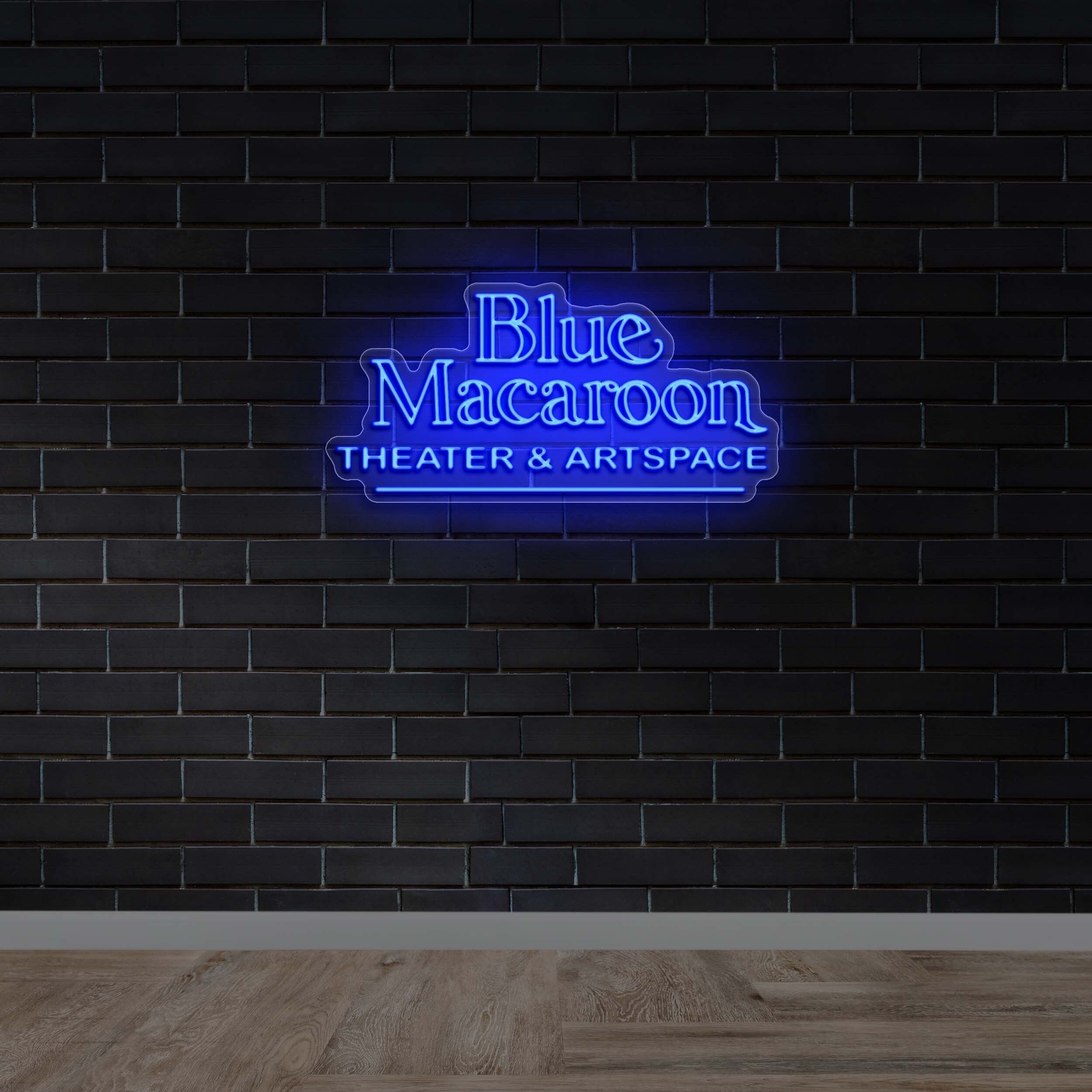 Blue Macaroon - Premium Neon Artwork