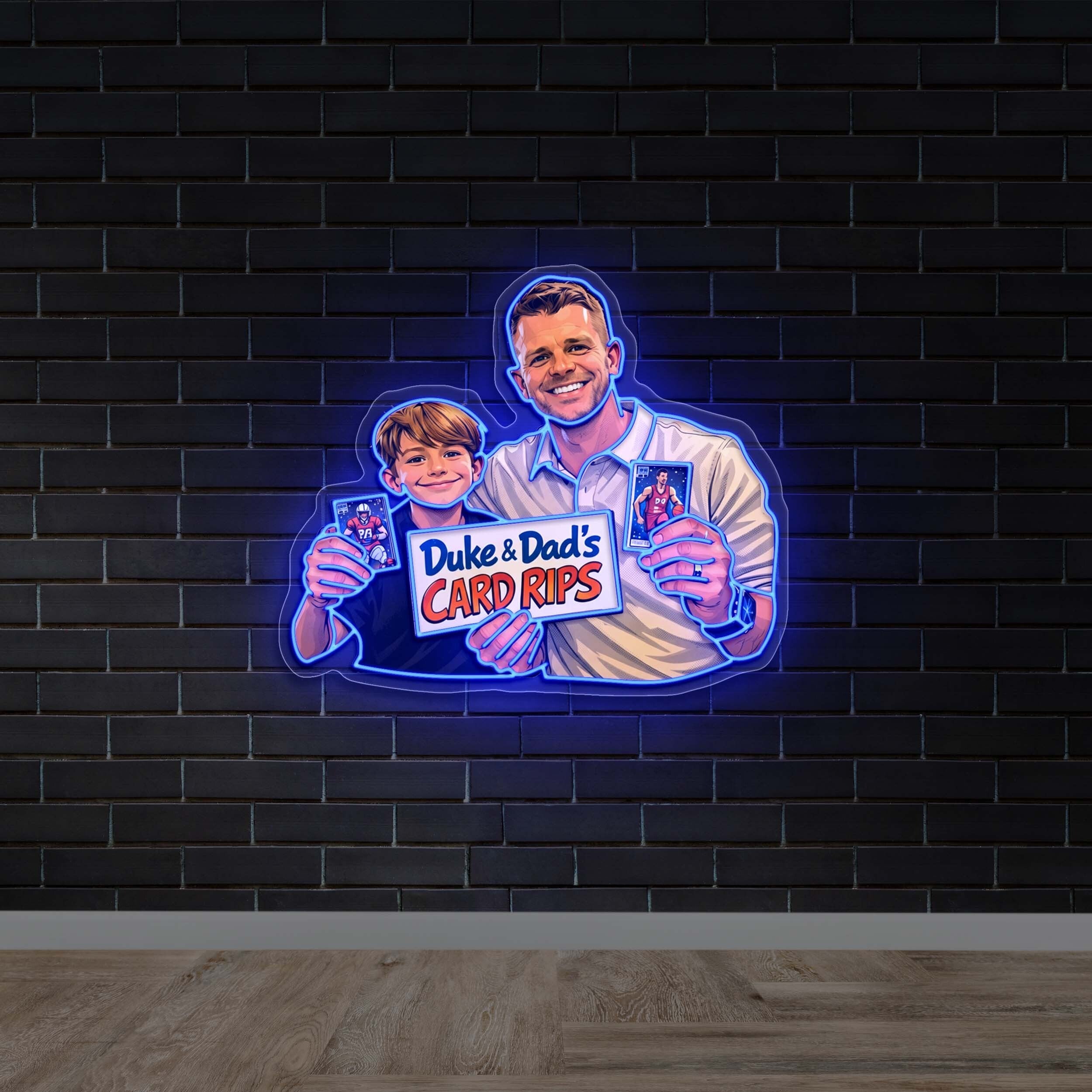 Duke & Dad's CARD RIPS - Premium Neon Artwork