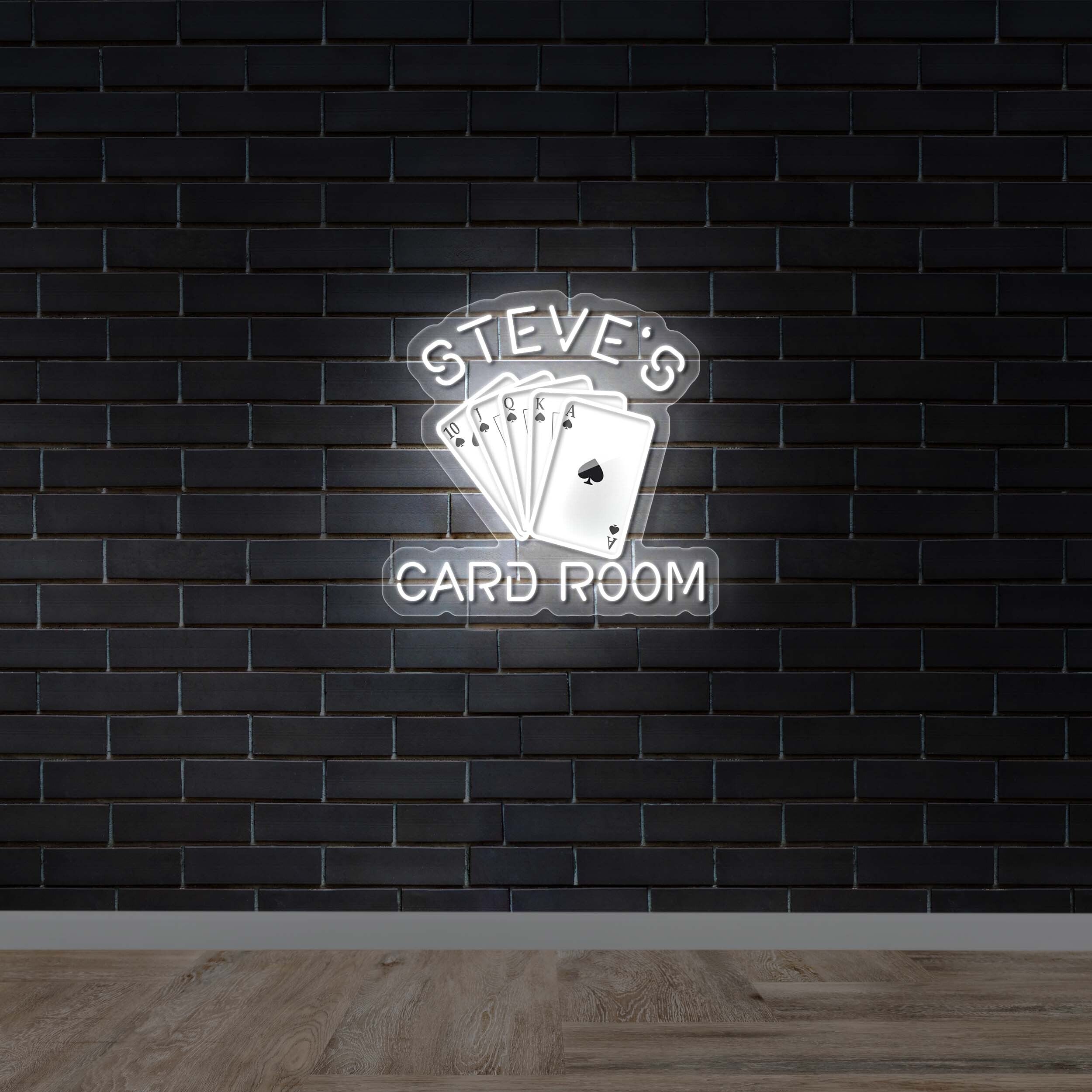 STEVE'S CARD ROOM - Premium Neon Artwork