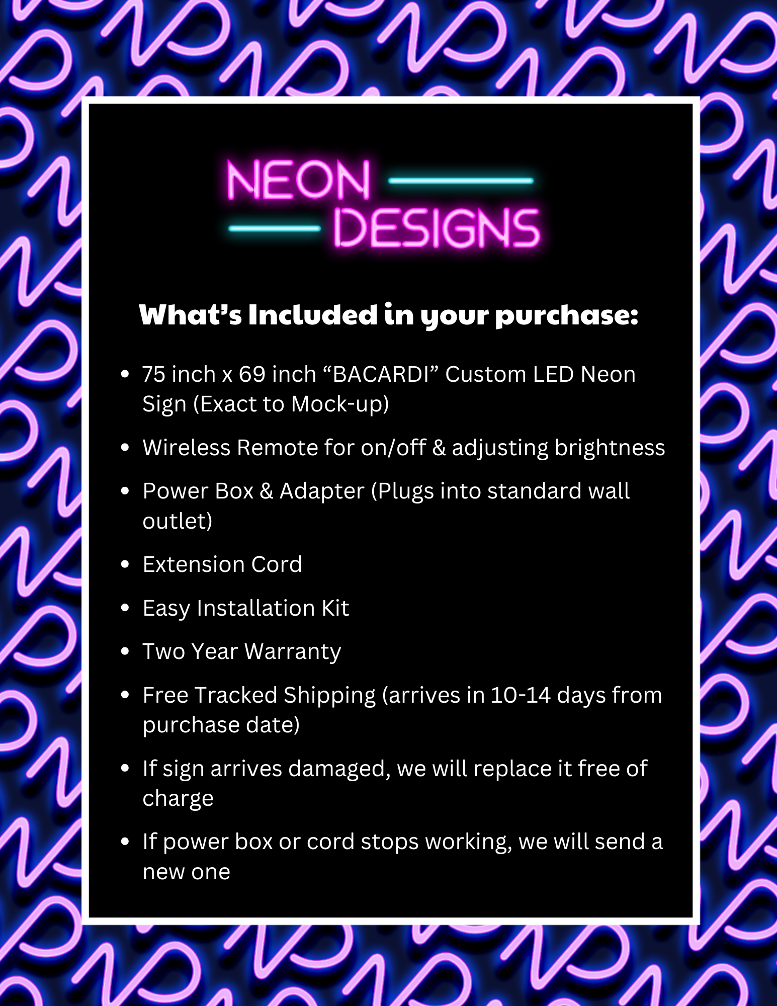 BACARDI - Premium Neon Artwork