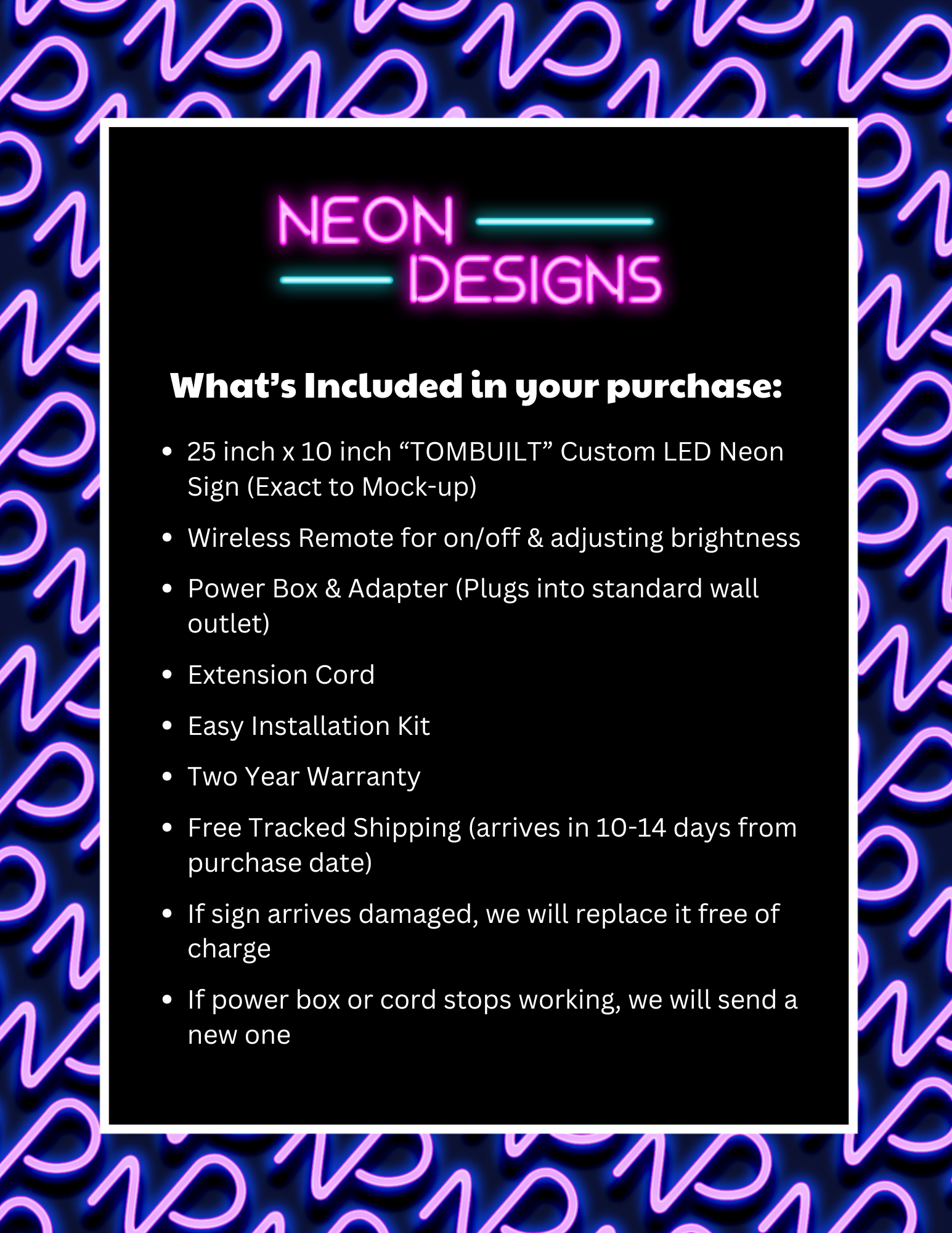 TOMBUILT - Premium Neon Artwork