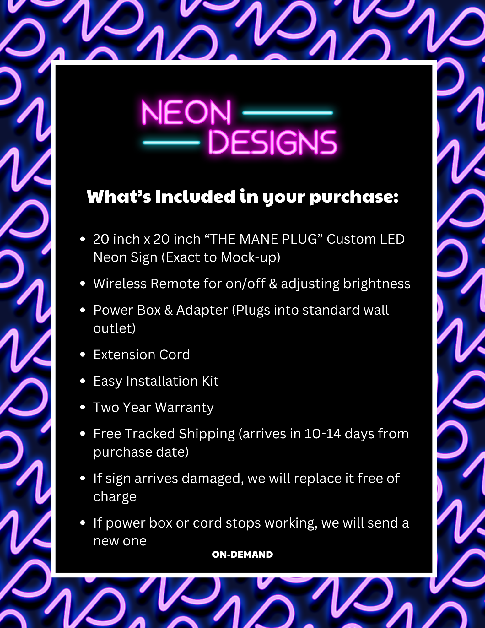 THE MANE PLUG - Premium Neon Artwork