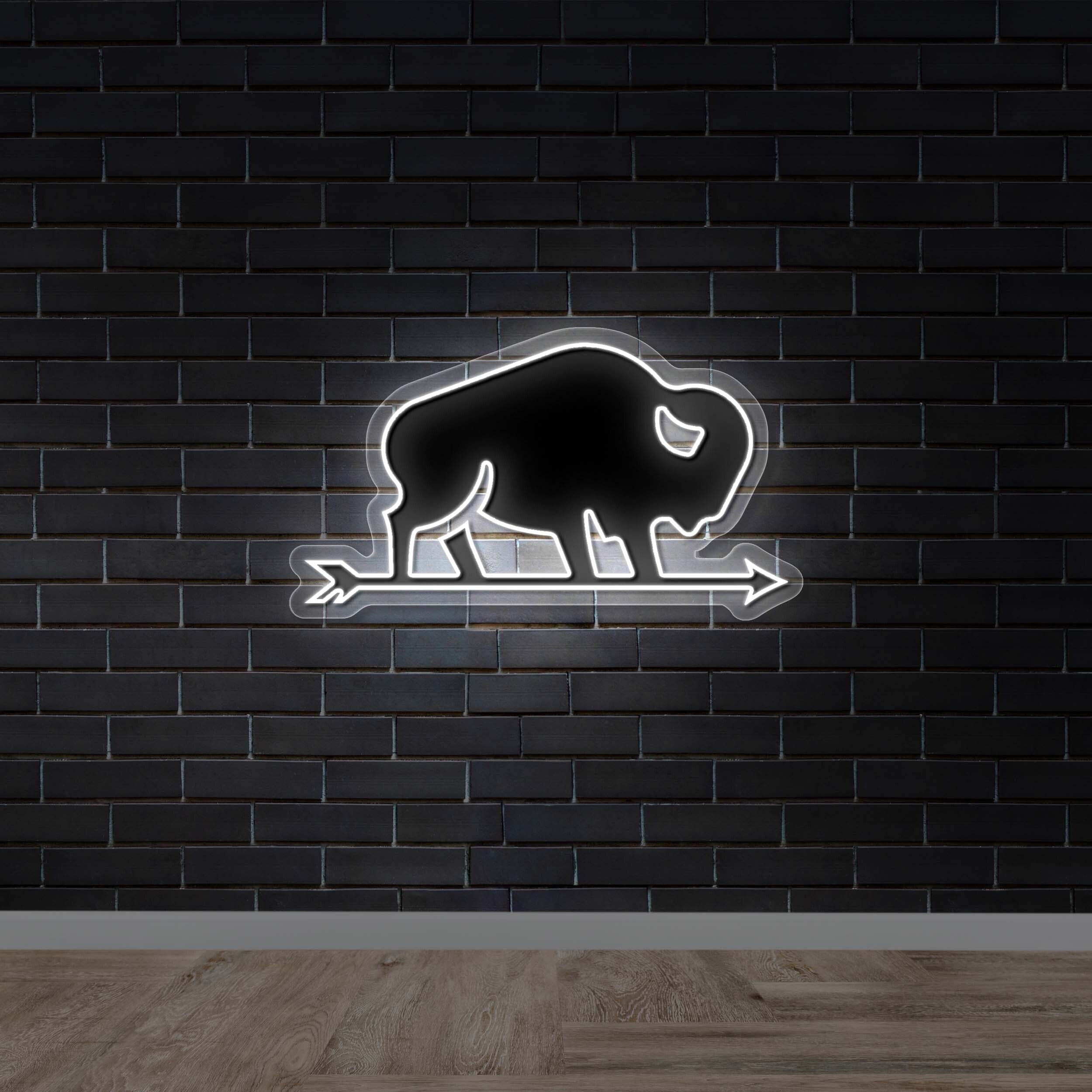 Nebraska Bison Logo Only - Premium Neon Artwork