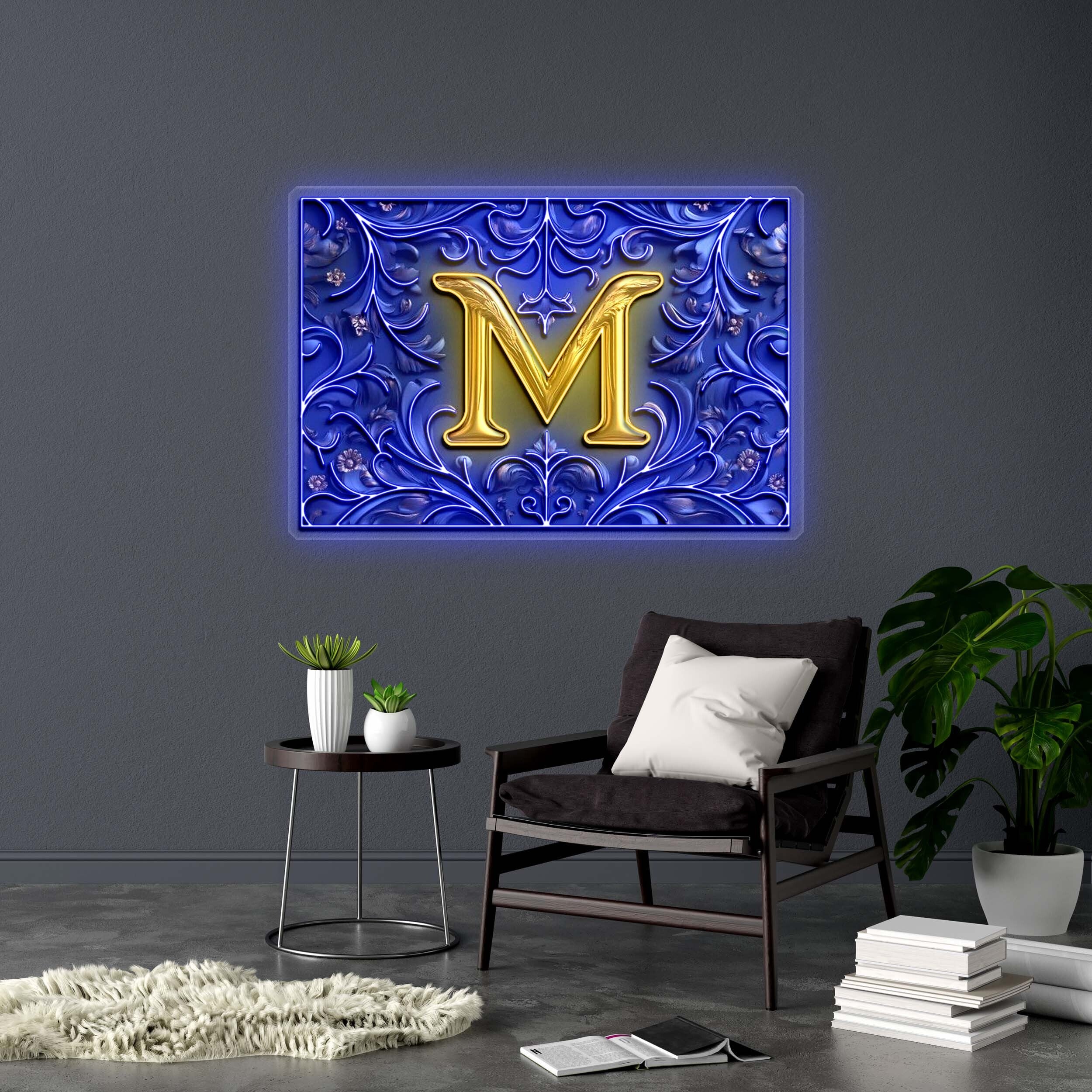 M - Premium Neon Artwork