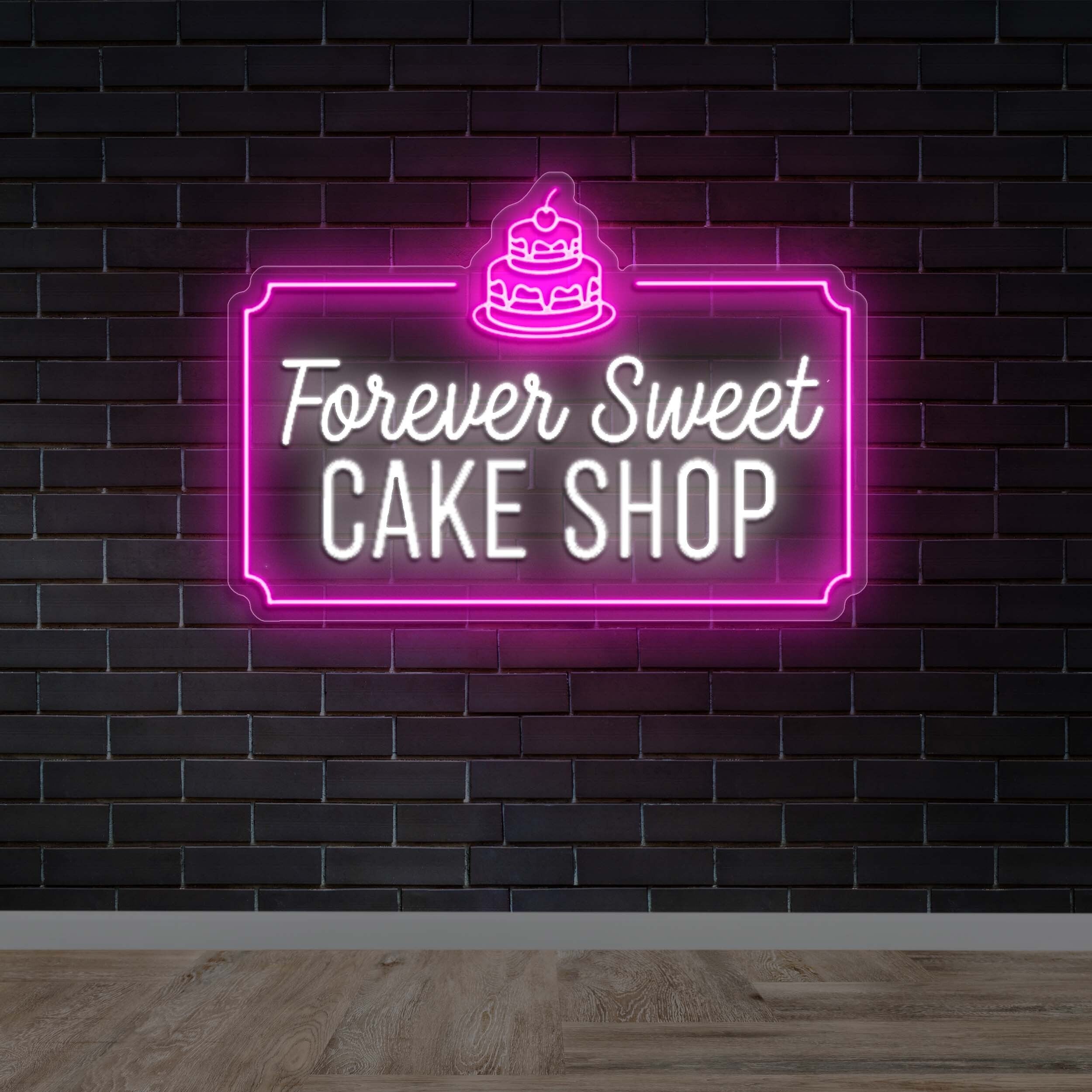 Forever Sweet Cake Shop - Premium Neon Artwork