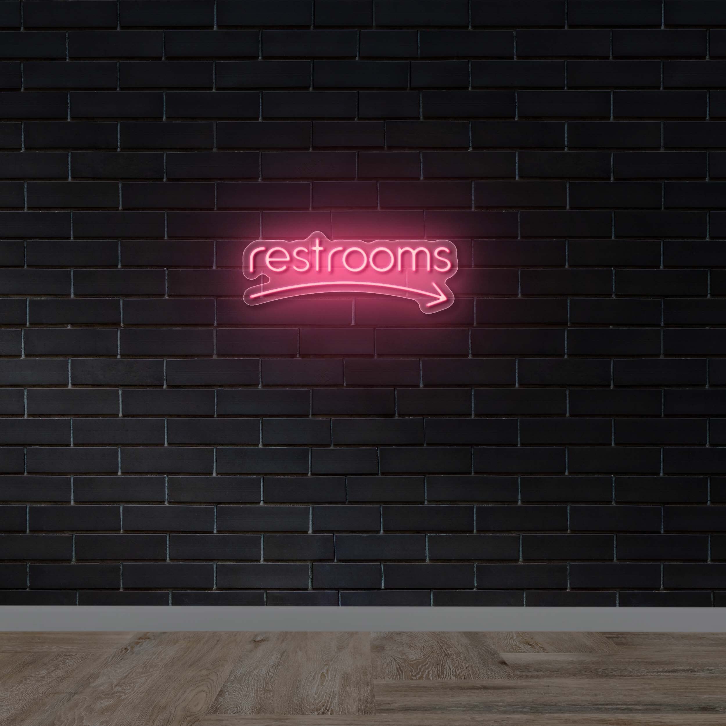 RESTROOMS - Premium Neon Artwork