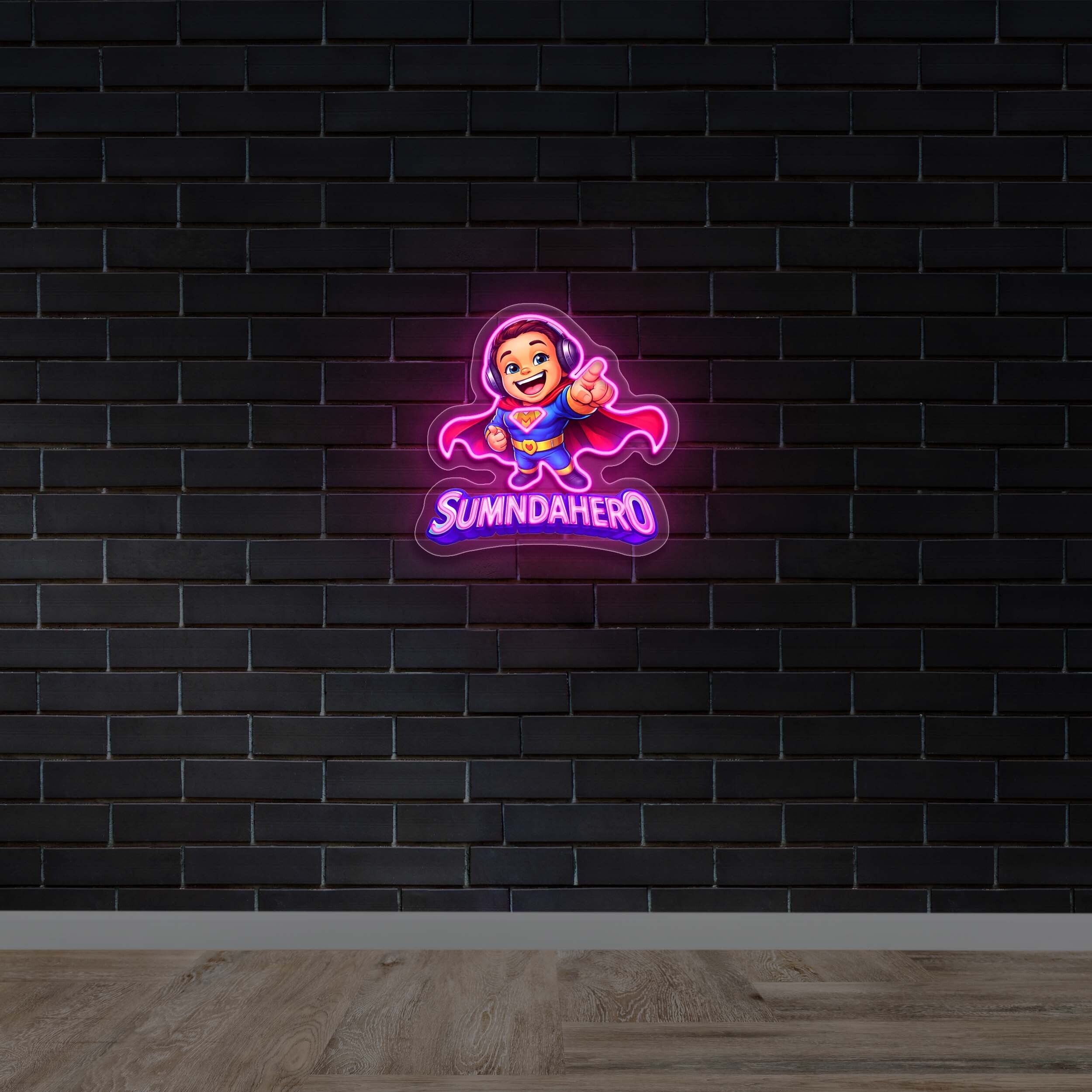 SUMNDAHERO - Premium Neon Artwork