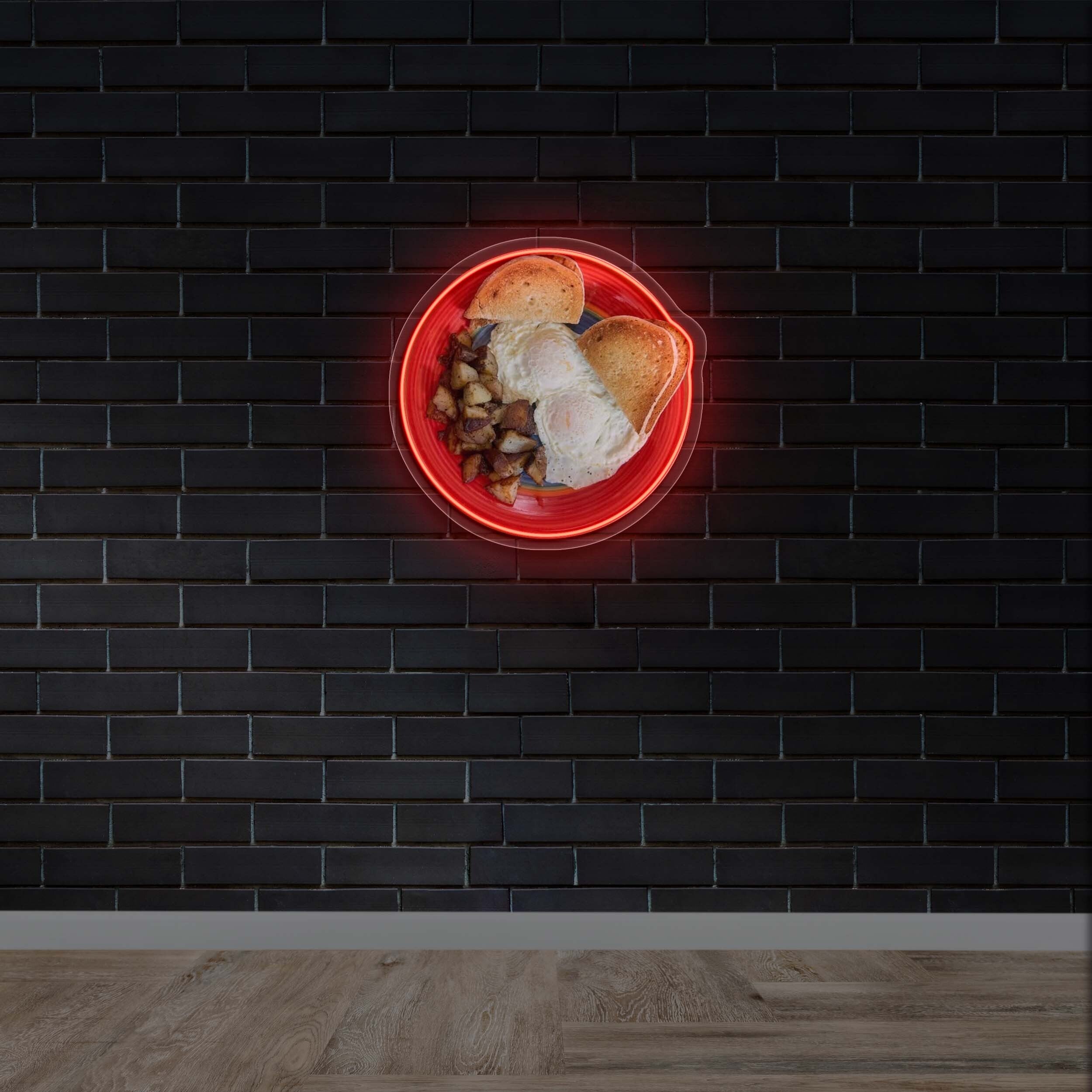 Plate of food - Premium Neon Artwork