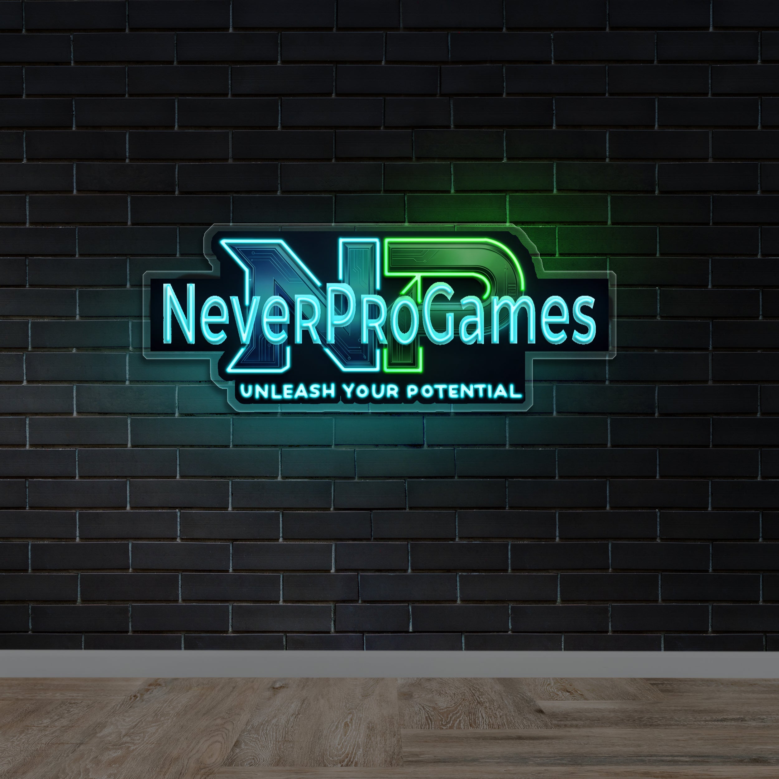 NeverProGames - Premium Neon Artwork