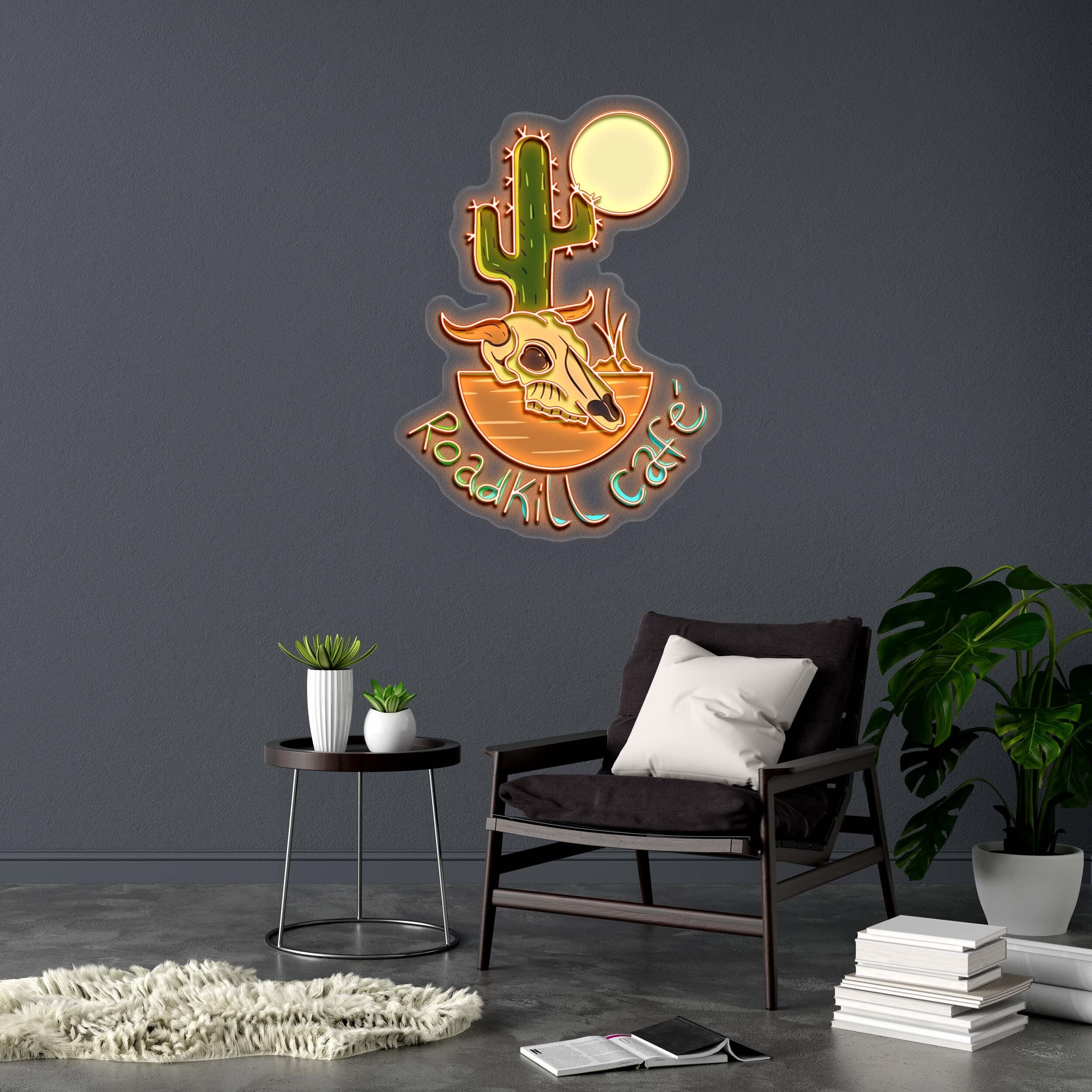 ROADKILL CAFE - Premium Neon Artwork