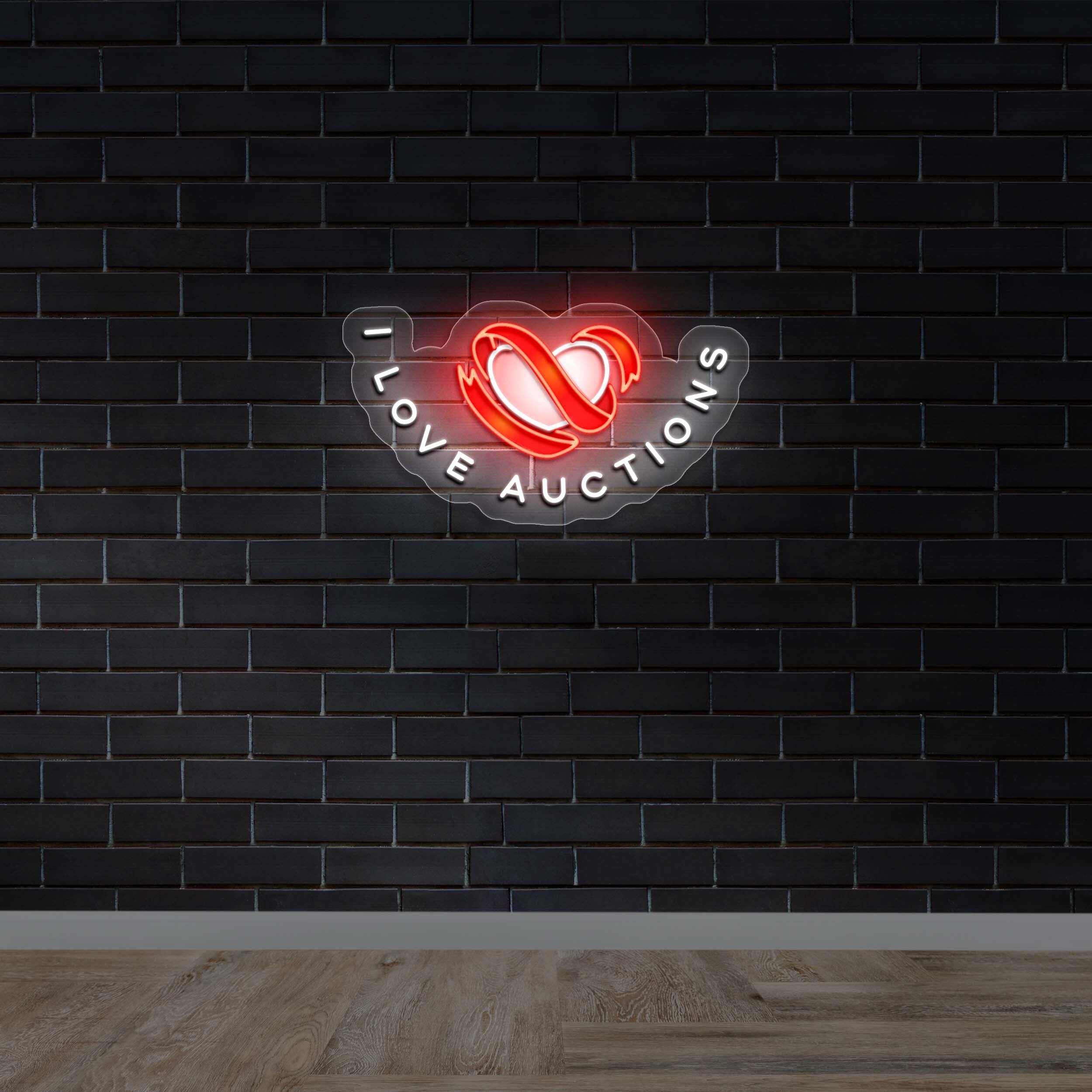 I LOVE AUCTIONS - Premium Neon Artwork