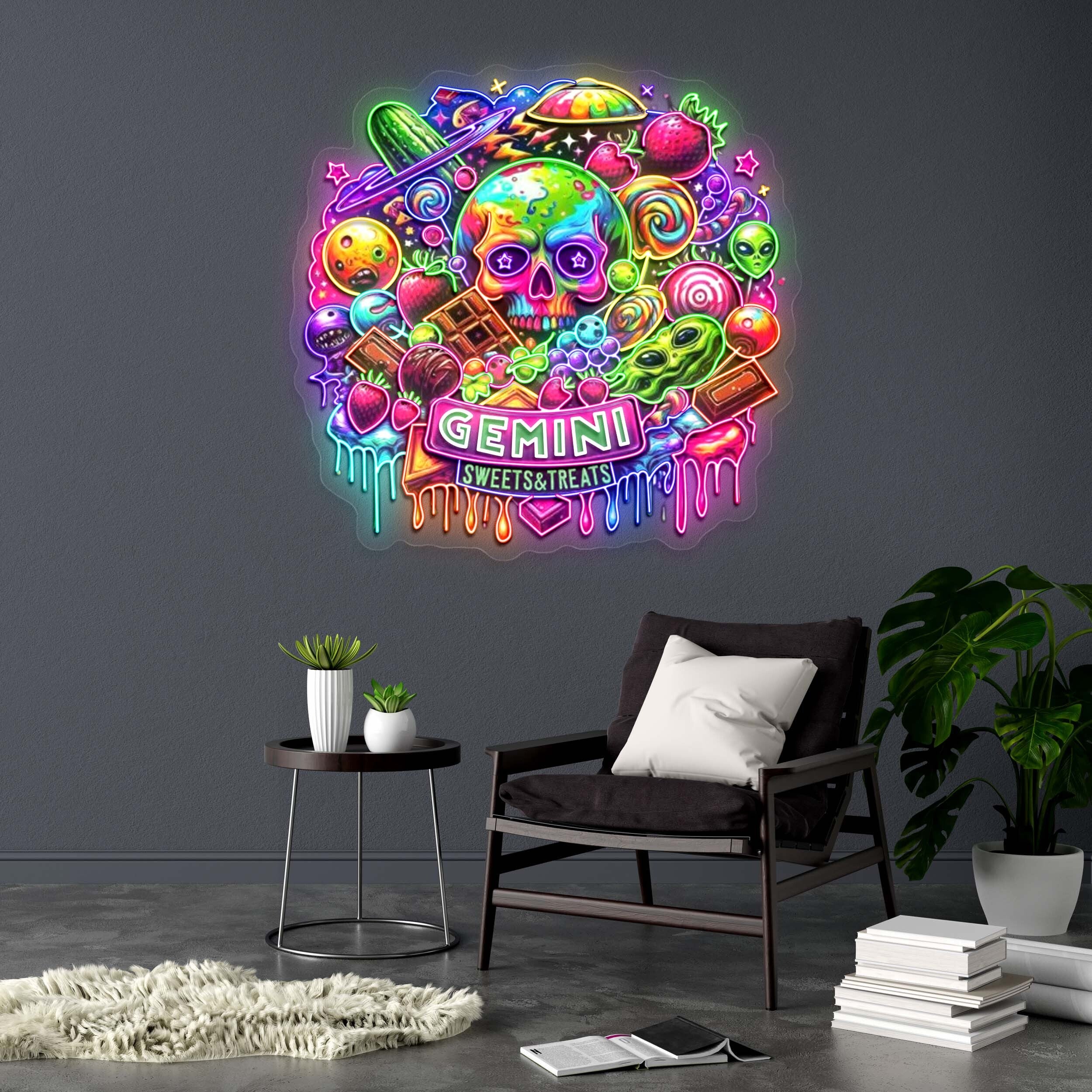 GEMINI - Premium Neon Artwork