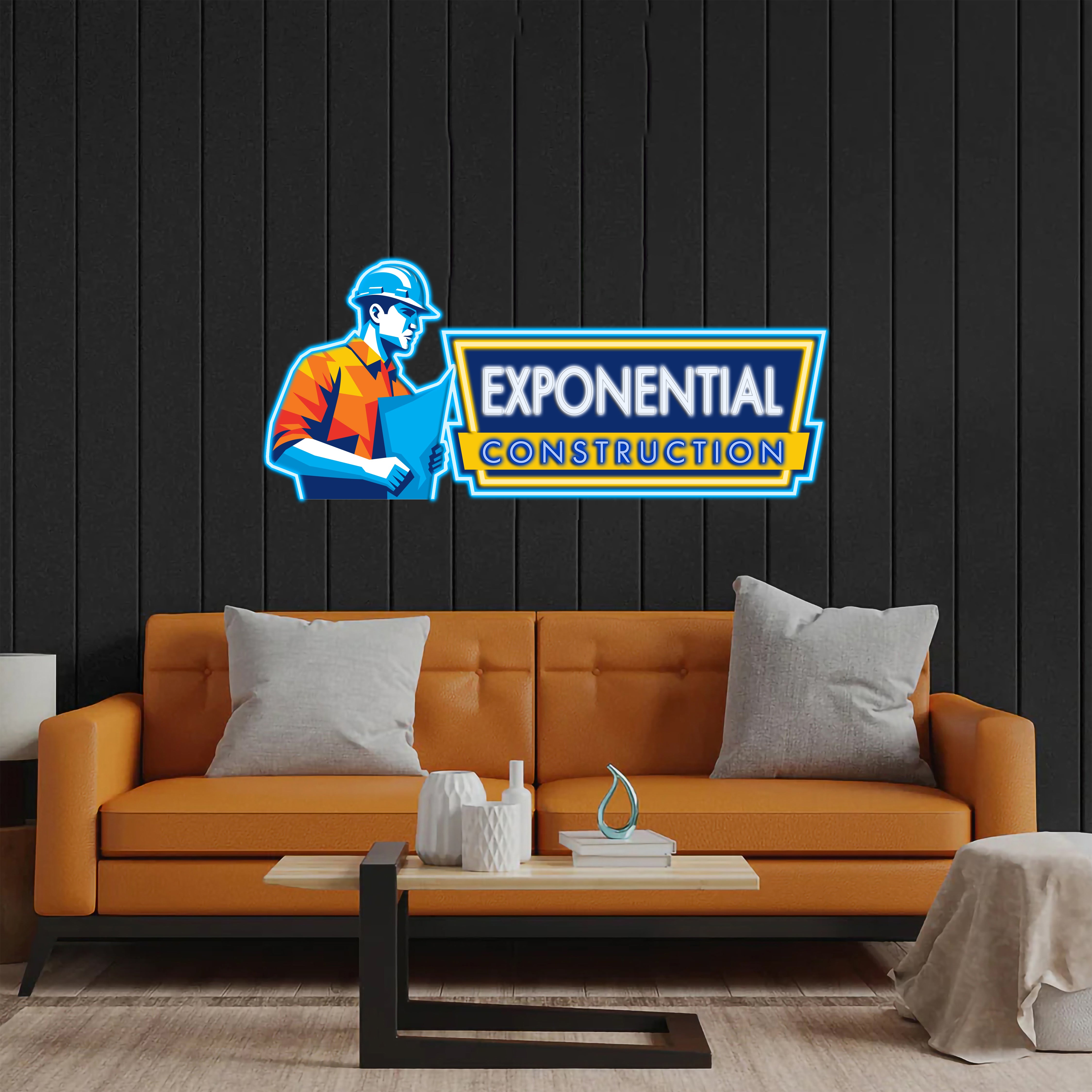 Exponential Construction - Premium Neon Artwork