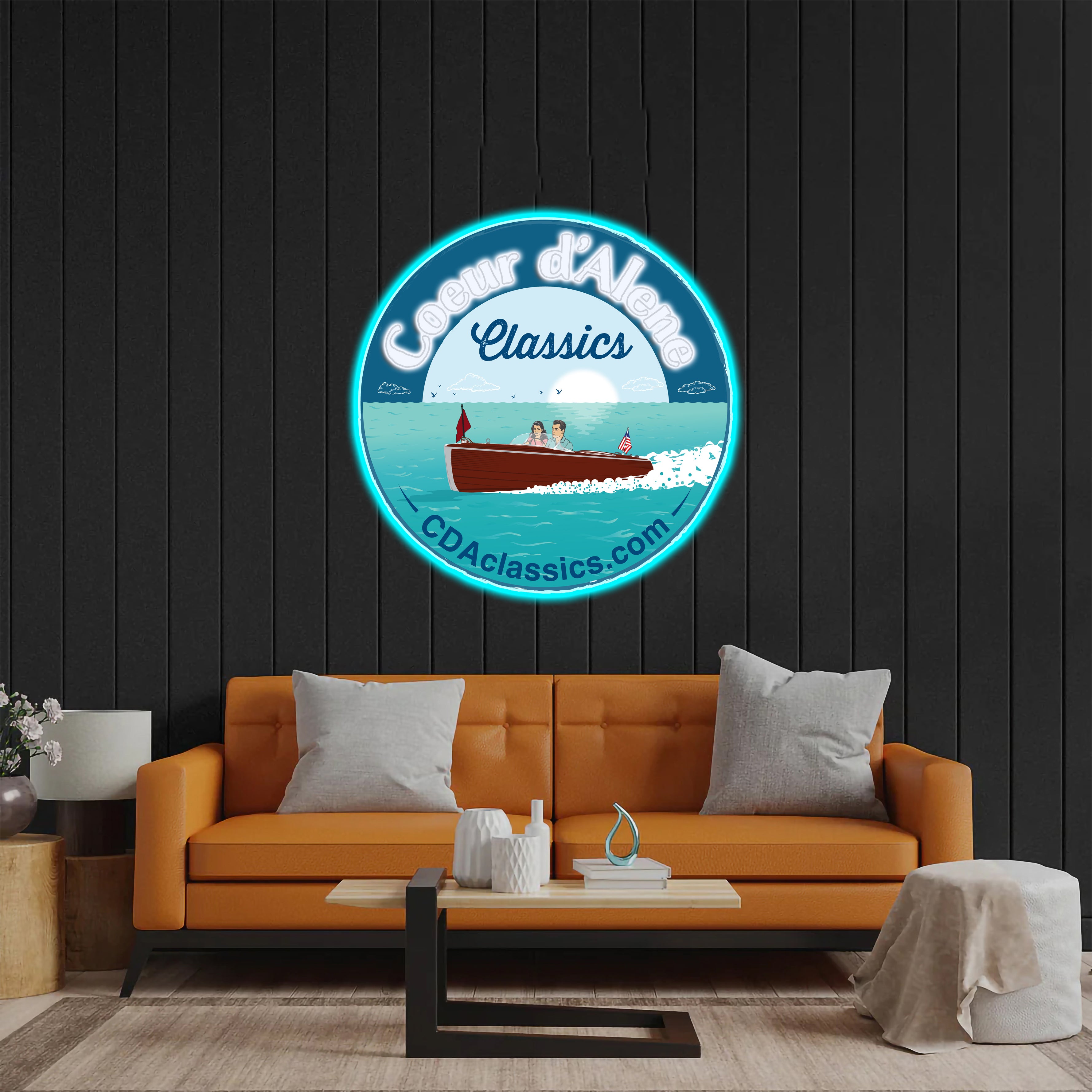 Coeur d'Alene - Premium Neon Artwork