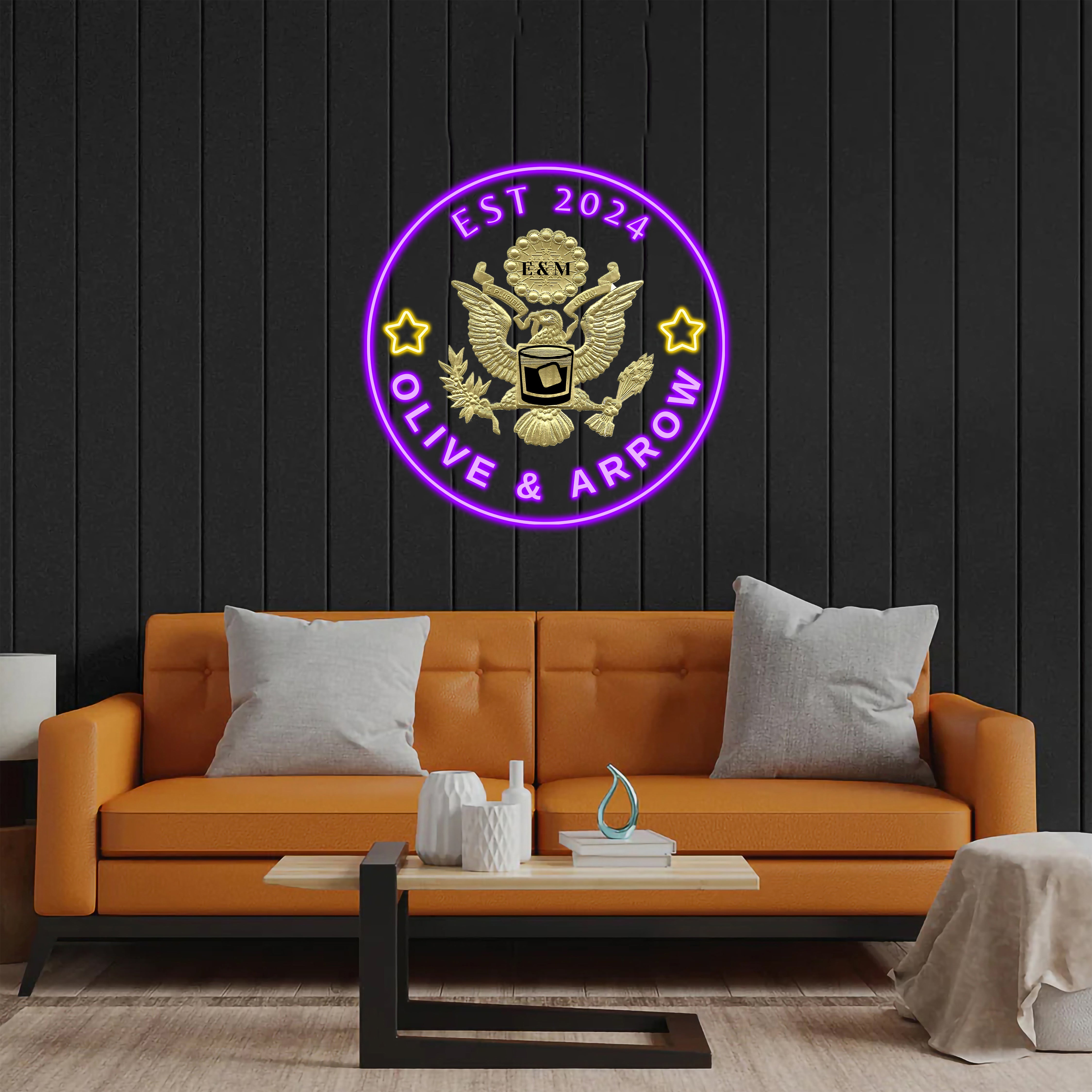 Olive & Arrow - Premium Neon Artwork