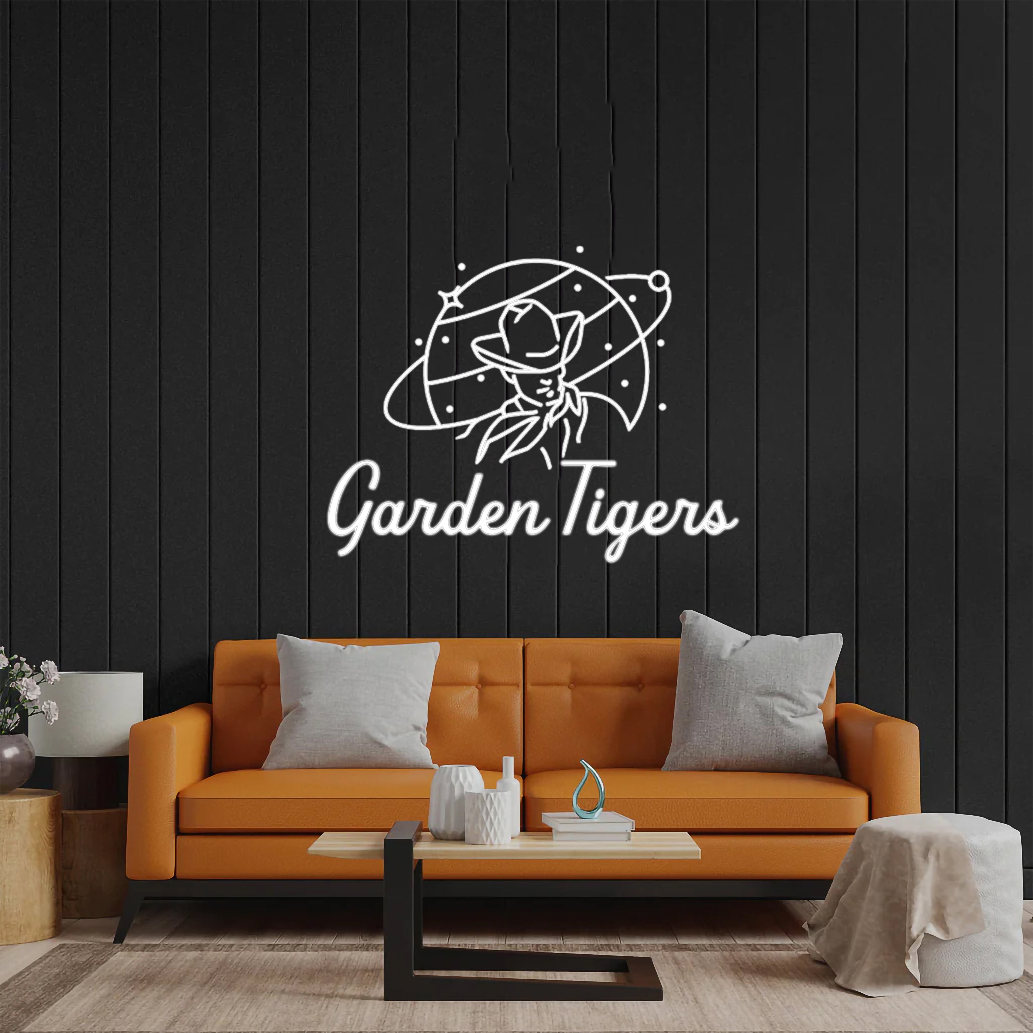 Garden Tigers - Premium Neon Artwork