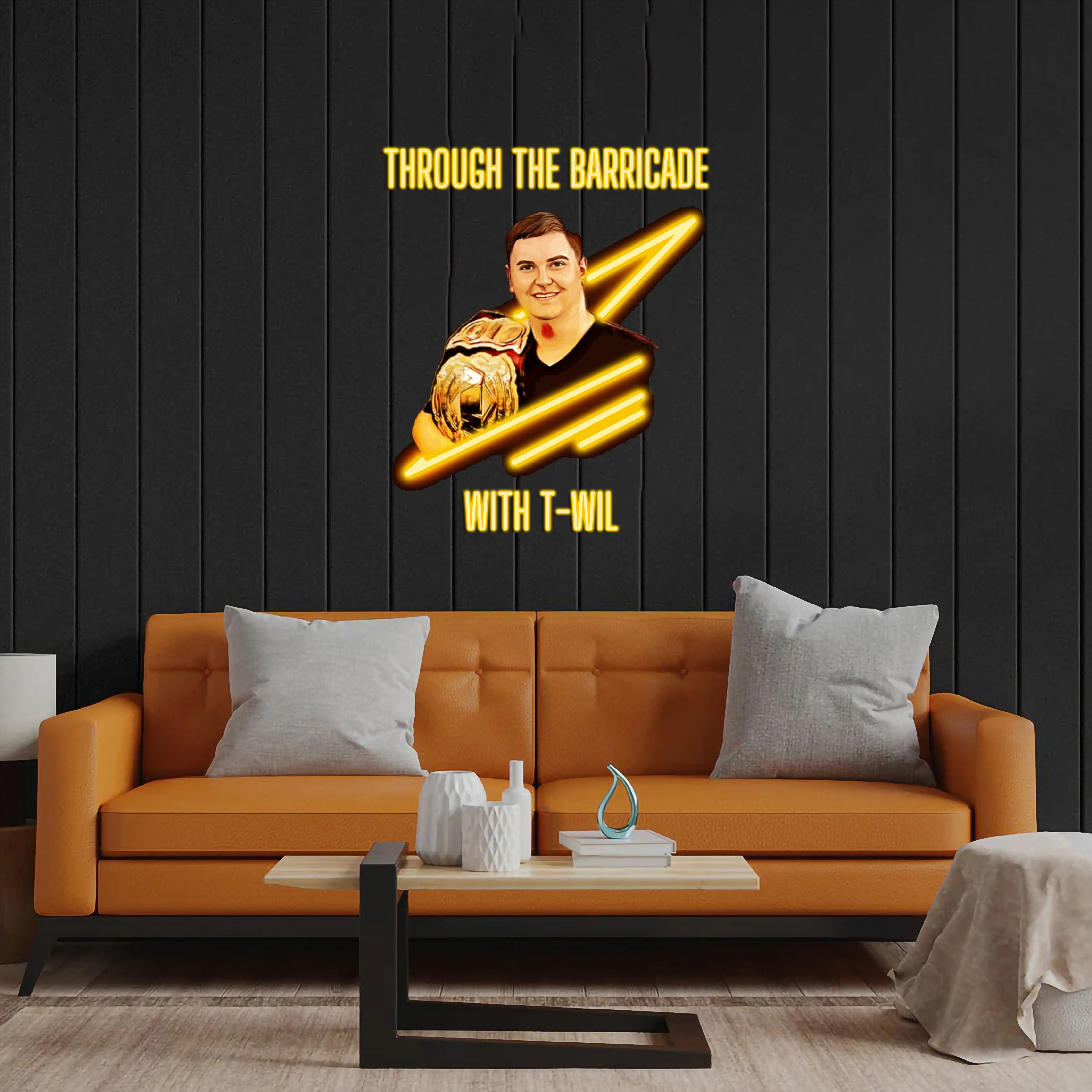 Through the Barricade - Premium Neon Artwork