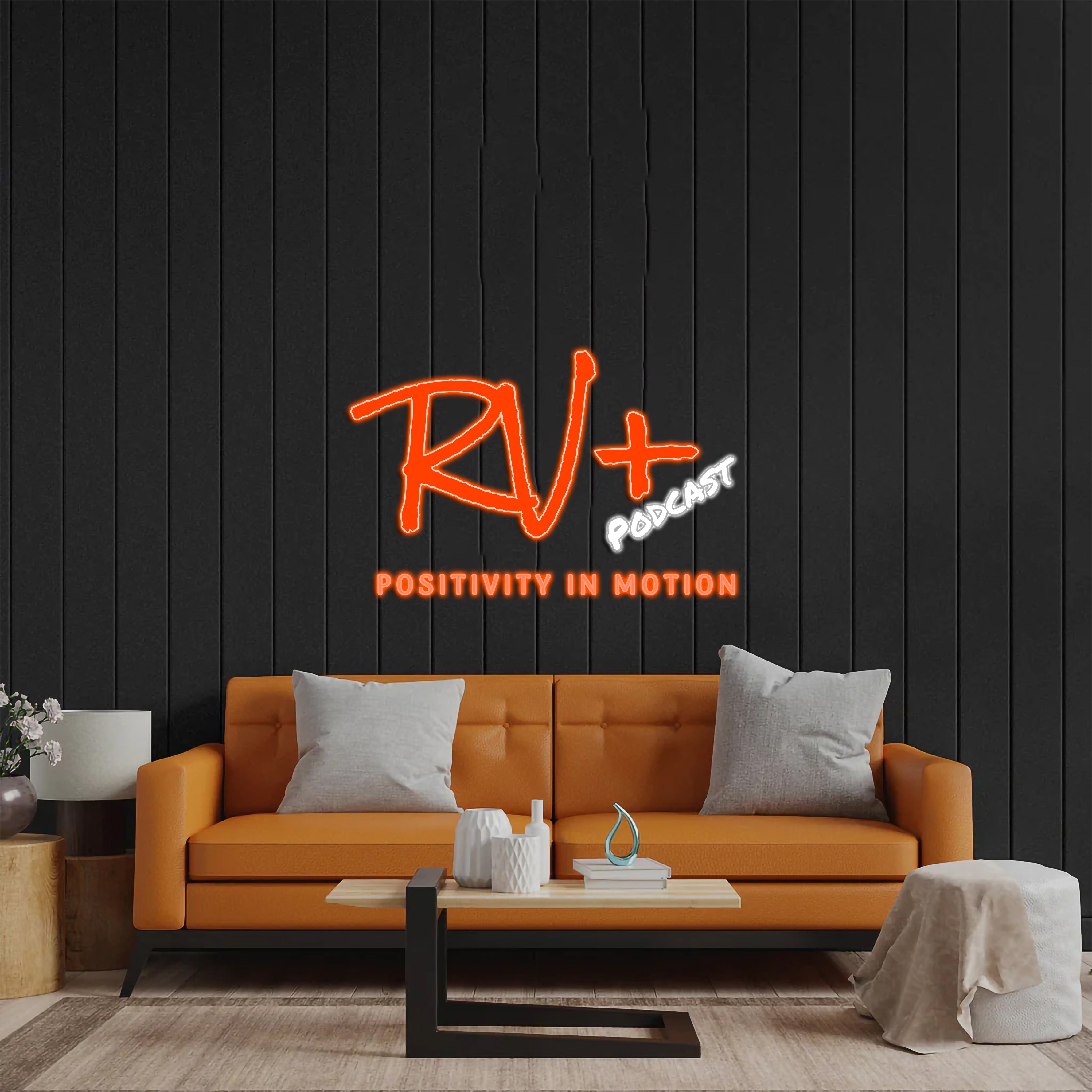 RV+ Podcast - Premium Neon Artwork