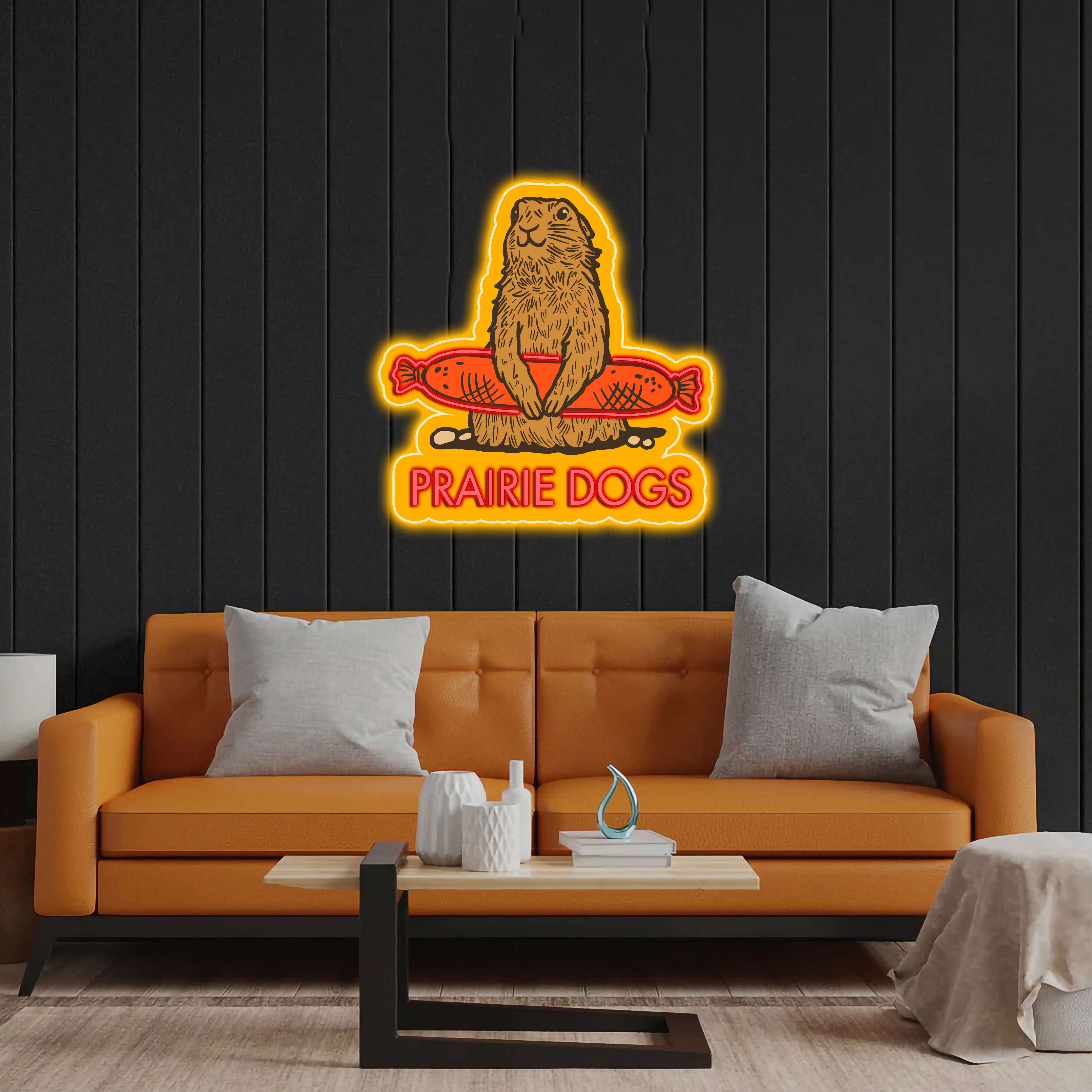Prairie Dogs - Premium Neon Artwork