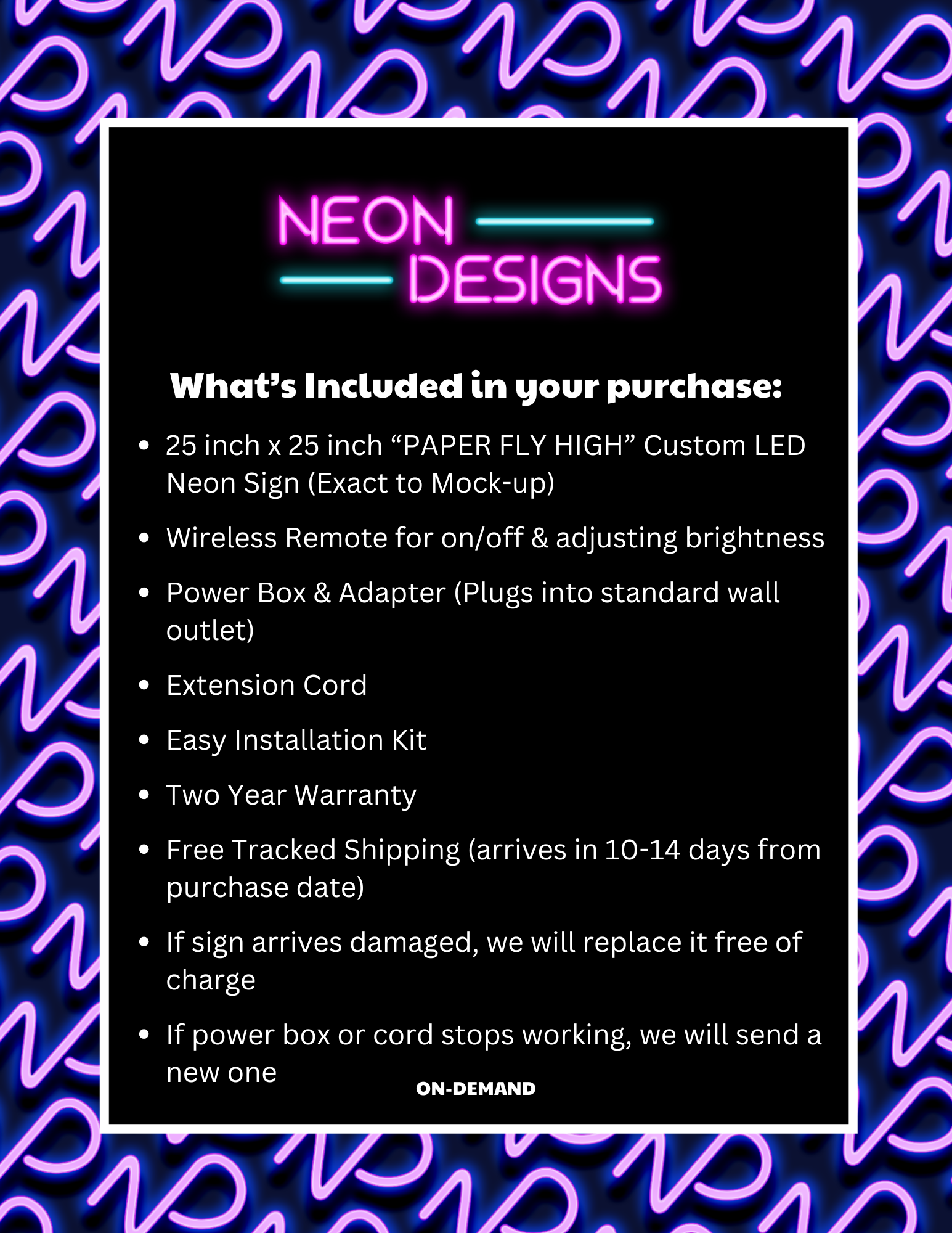 PAPER FLY HIGH - Premium Neon Artwork