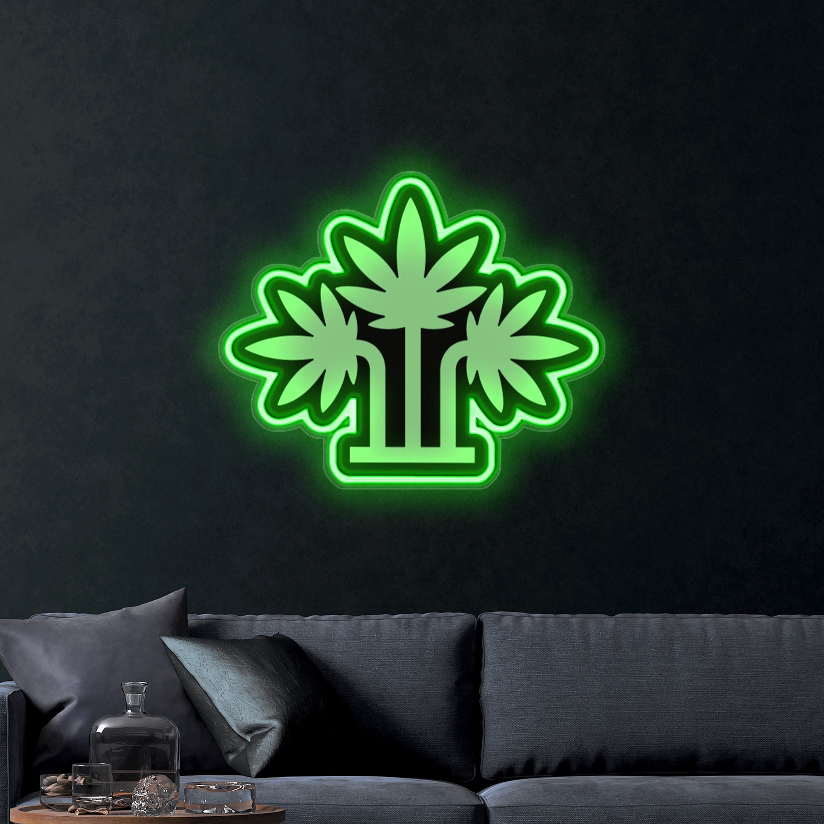 Triple Palm Trees – Premium Neon Artwork