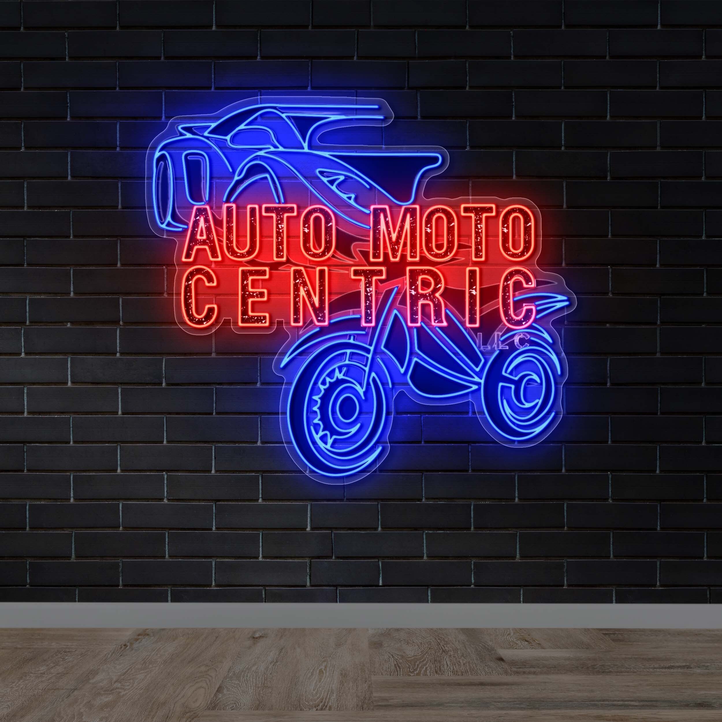 AUTO MOTO CENTRIC - Premium Neon Artwork