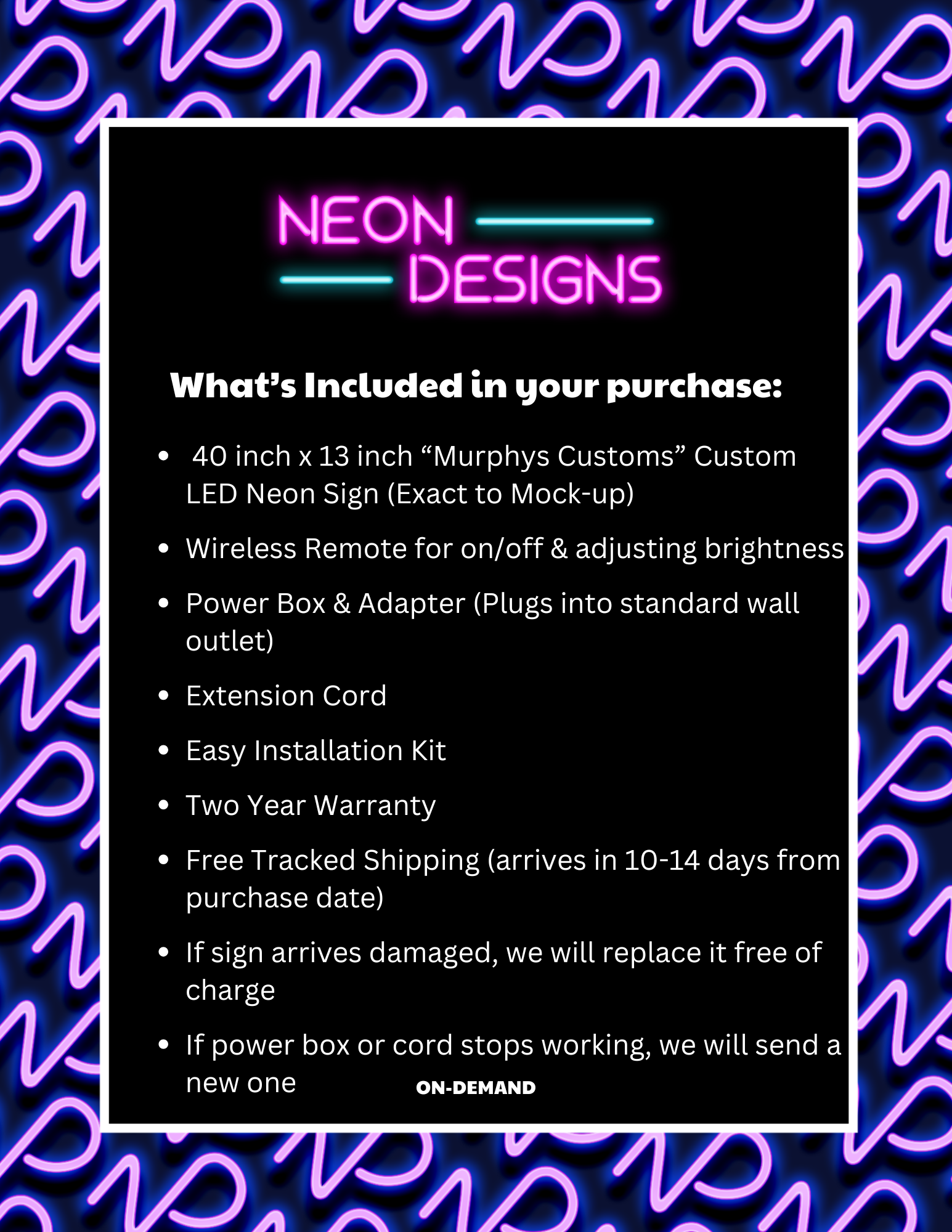 Murphys Customs - Premium Neon Artwork