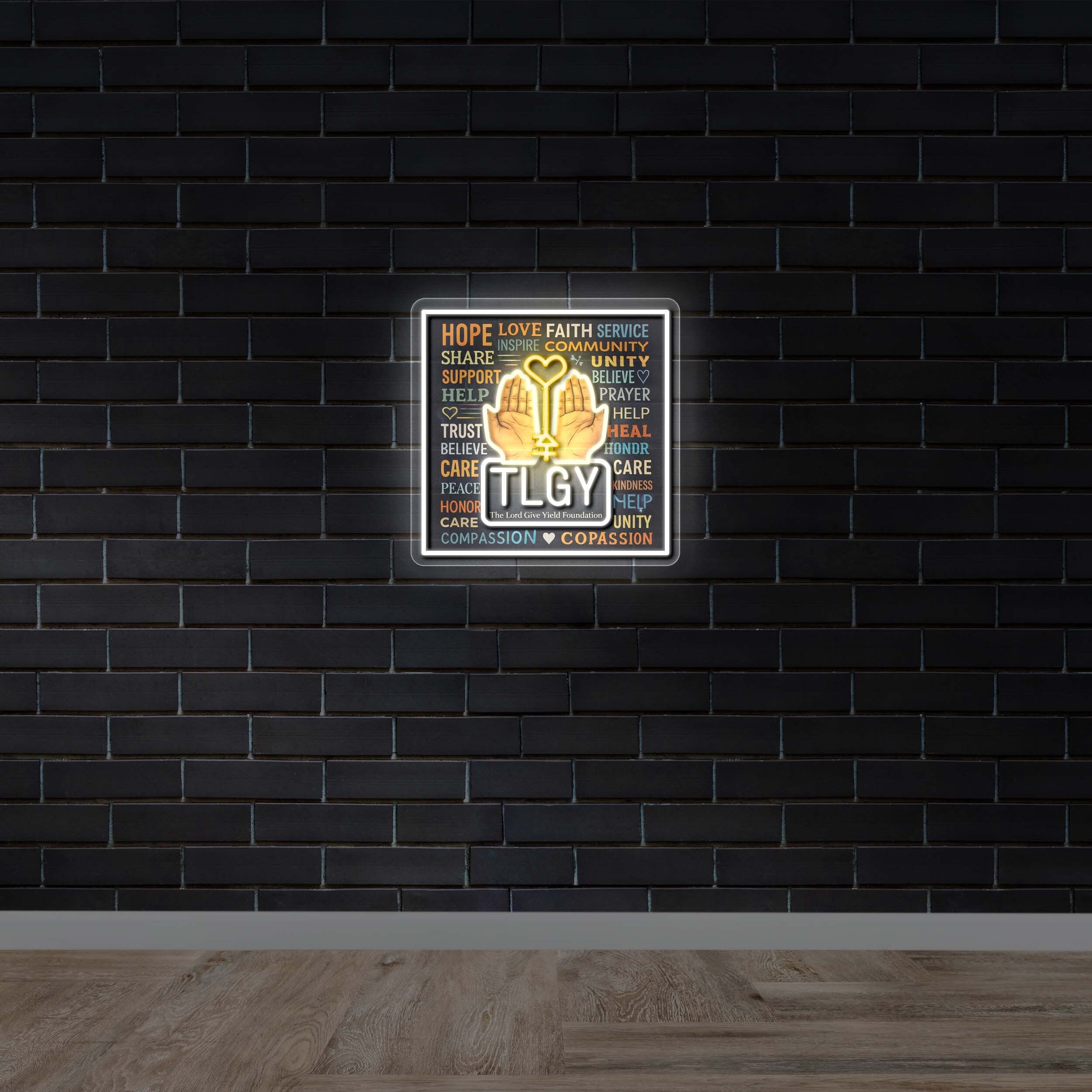 TLGY The Lord Give Yield Foundation – Premium Neon Artwork