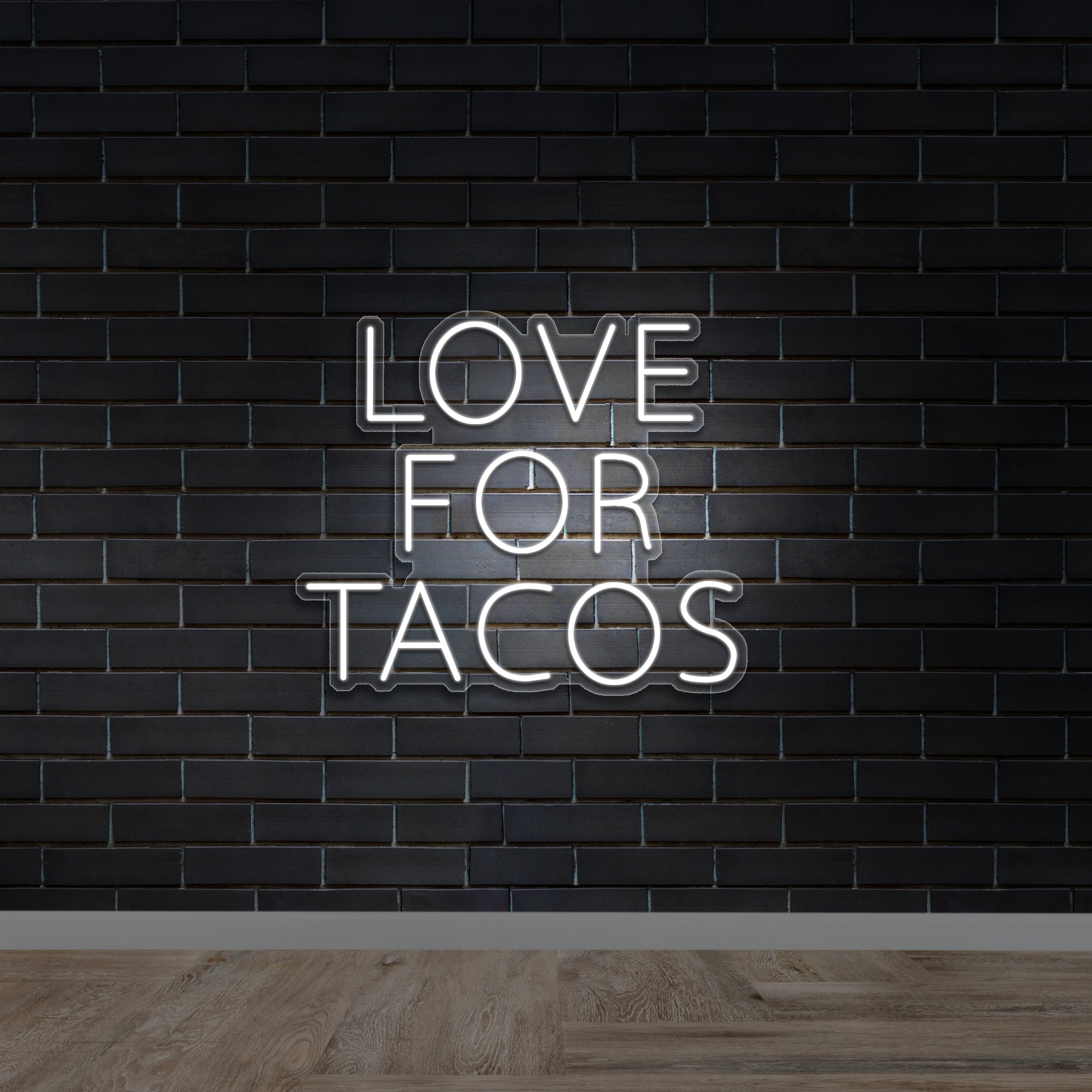 LOVE FOR TACOS - Premium Neon Artwork