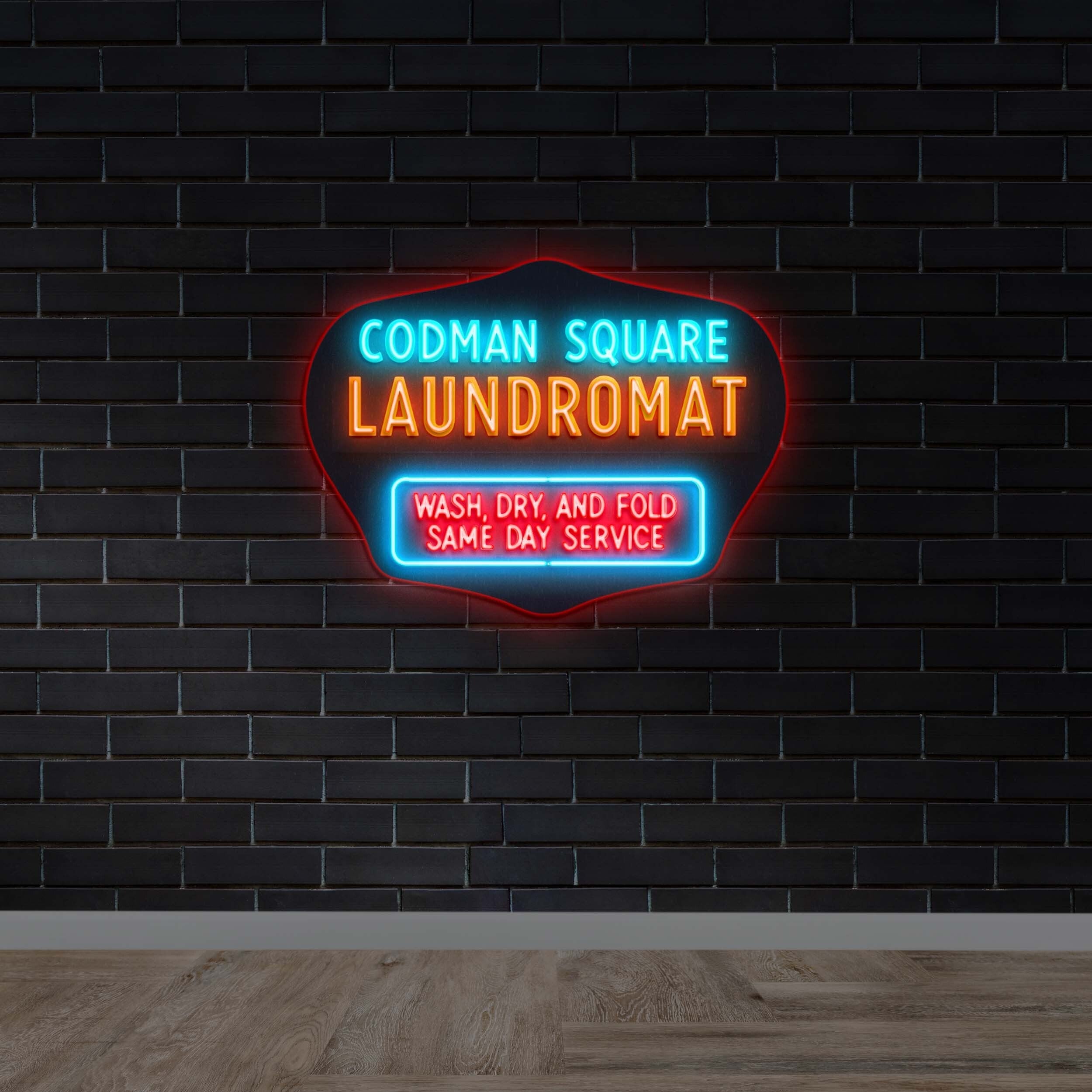 CODMAN SQUARE LAUNDROMAT ll - Premium Neon Artwork
