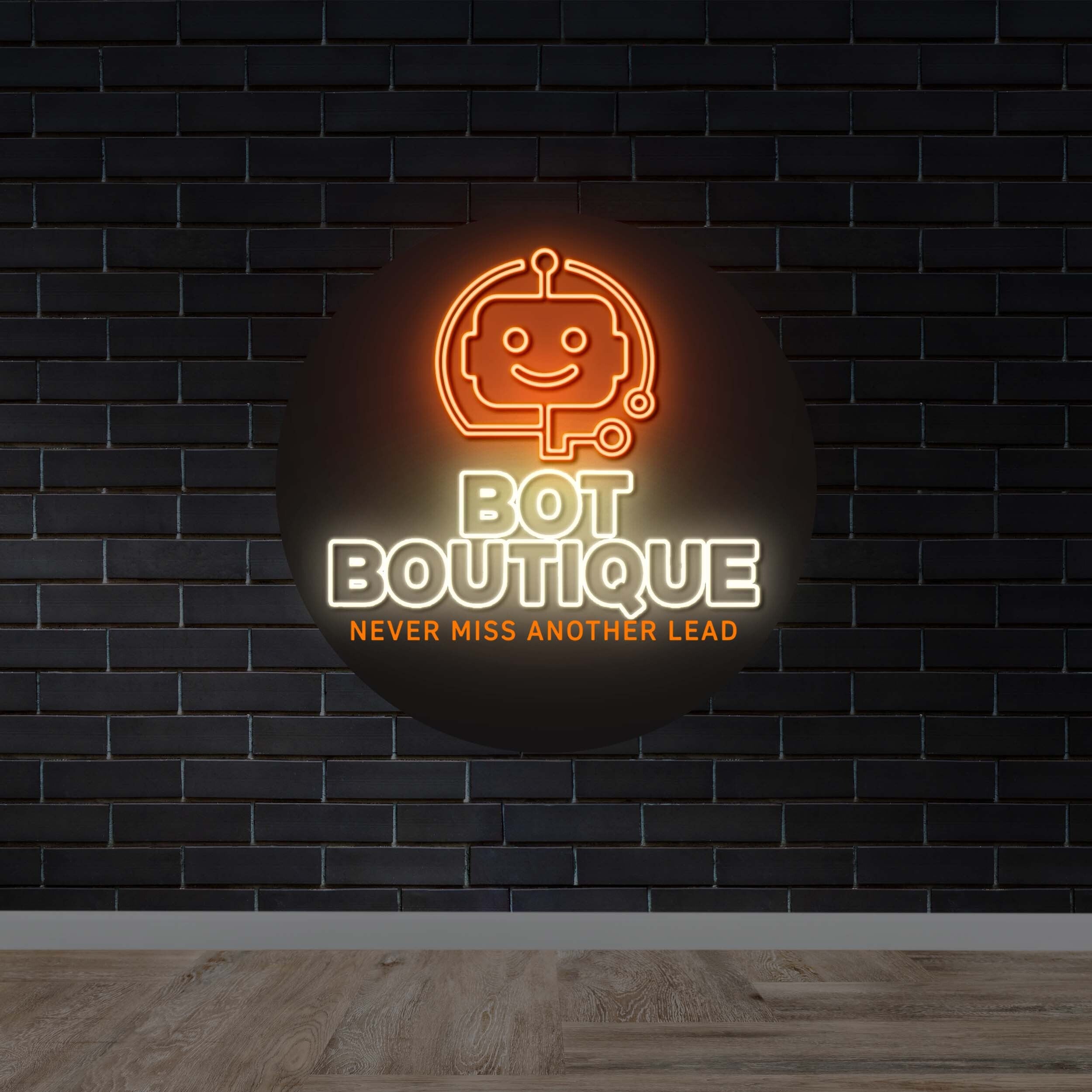 Bot Boutique (circular version) - Premium Neon Artwork