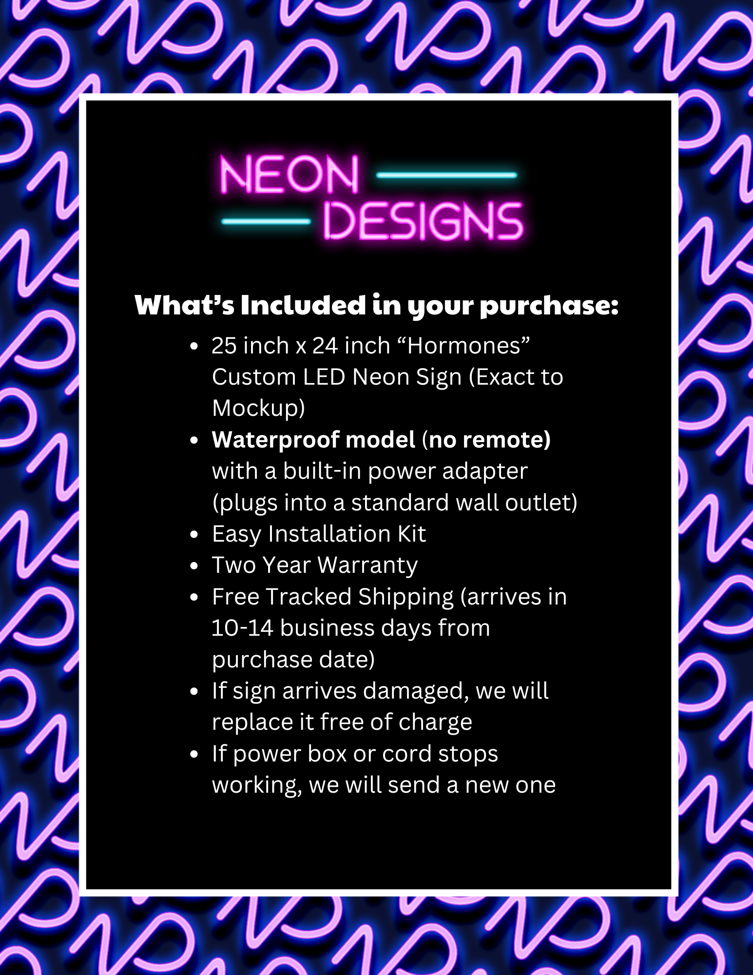 Hormones - Premium Neon Artwork