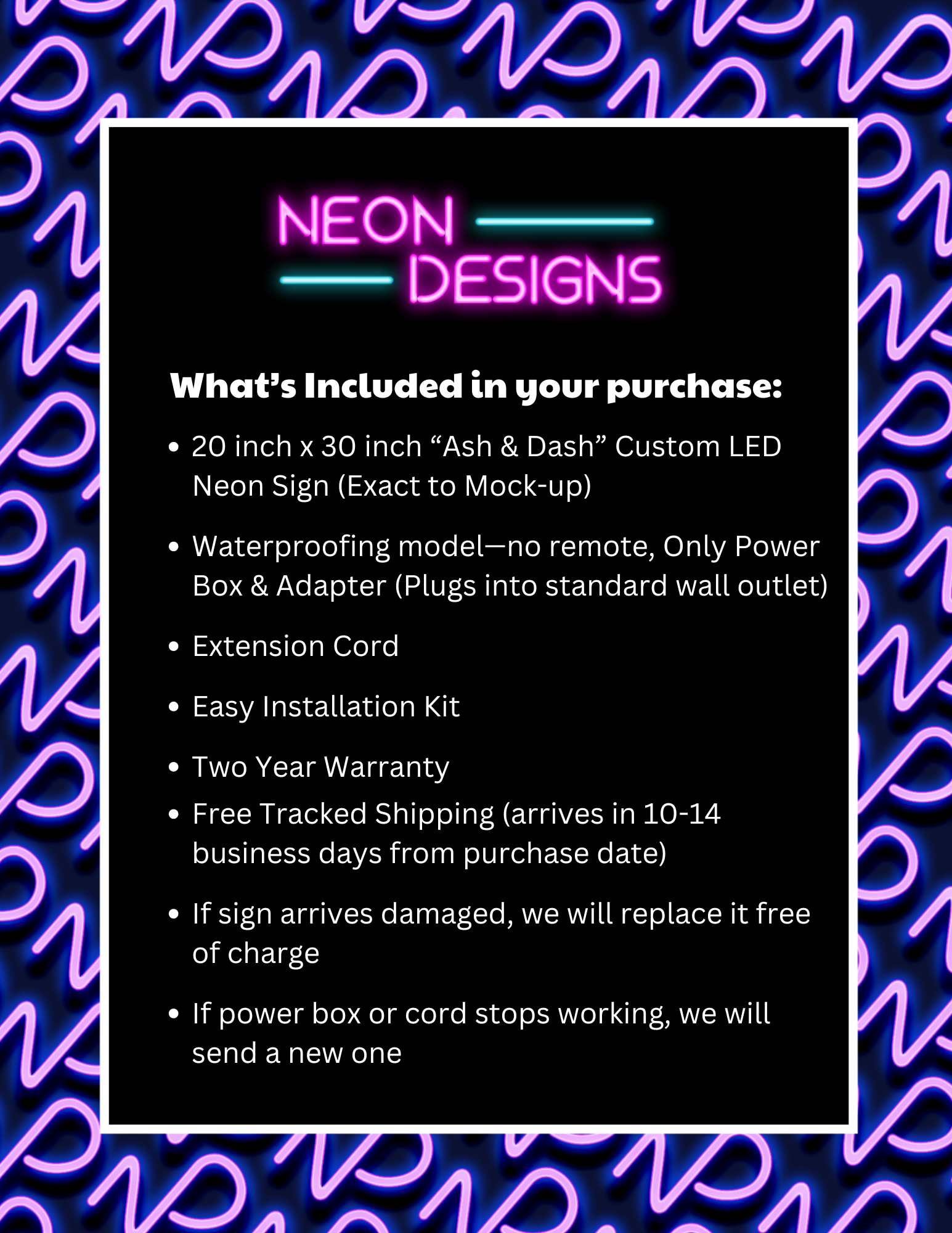 Ash & Dash - Premium Neon Artwork