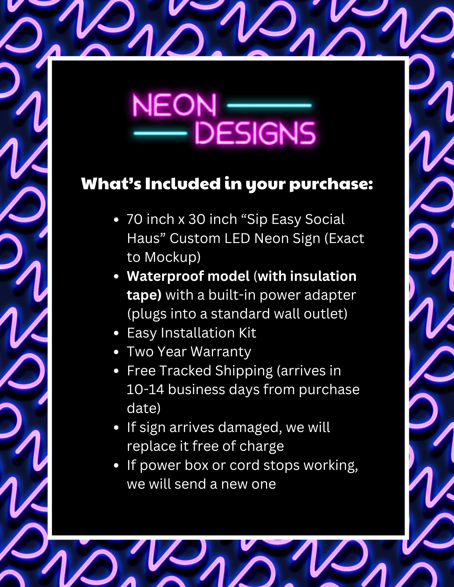 Sip Easy Social Haus - Premium Neon Artwork