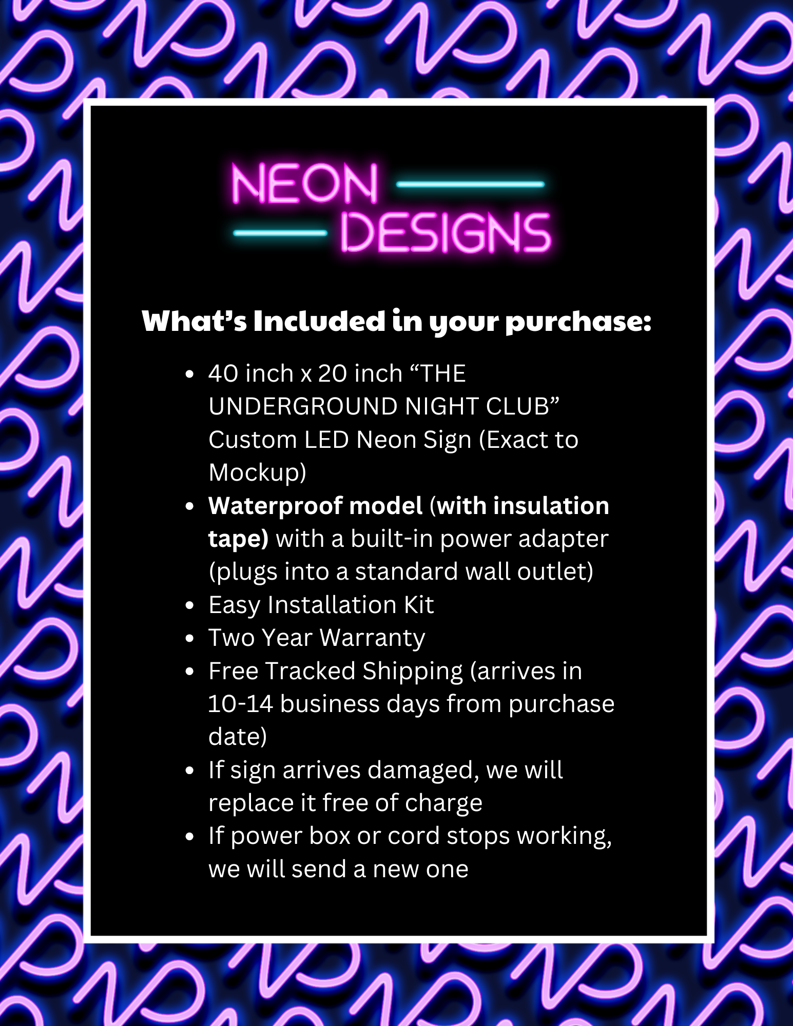 THE UNDERGROUND NITECLUB - Premium Neon Artwork