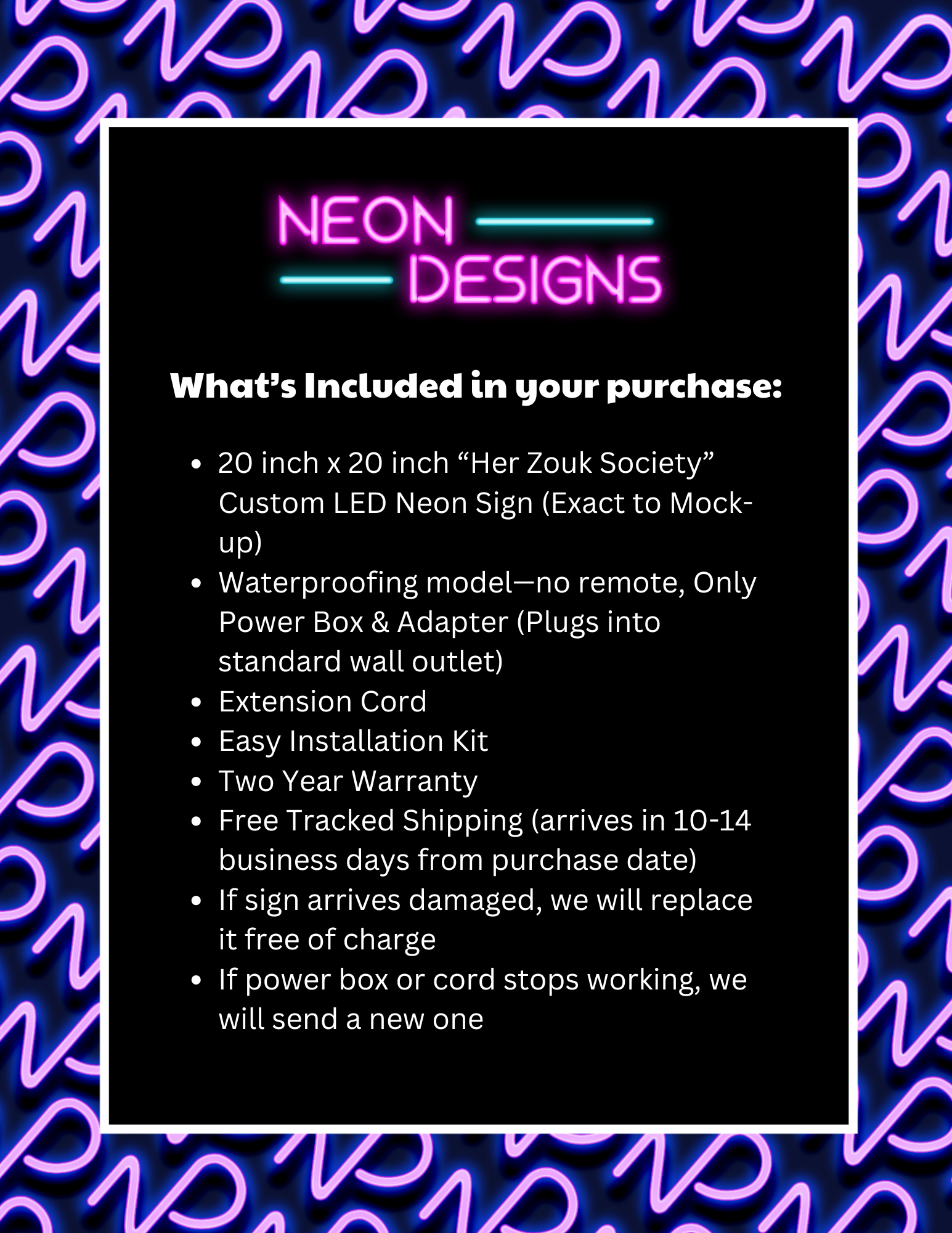 Her Zouk Society - Premium Neon Artwork