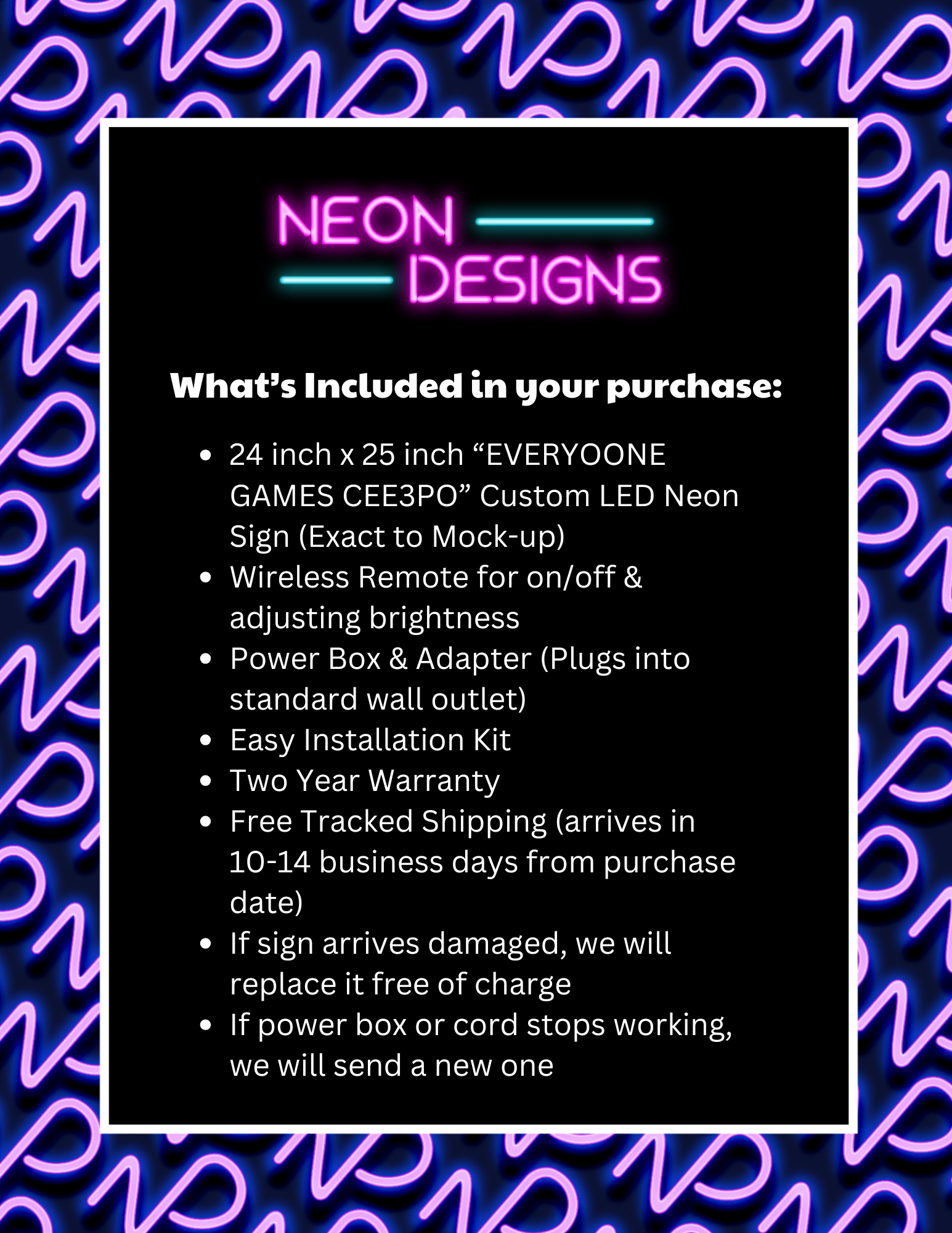 EVERYOONE GAMES CEE3PO - Premium Neon Artwork