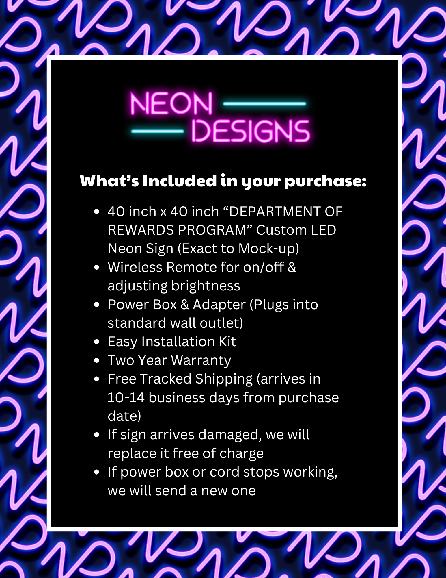 DEPARTMENT OF WAR REWARDS PROGRAM - Premium Neon Artwork